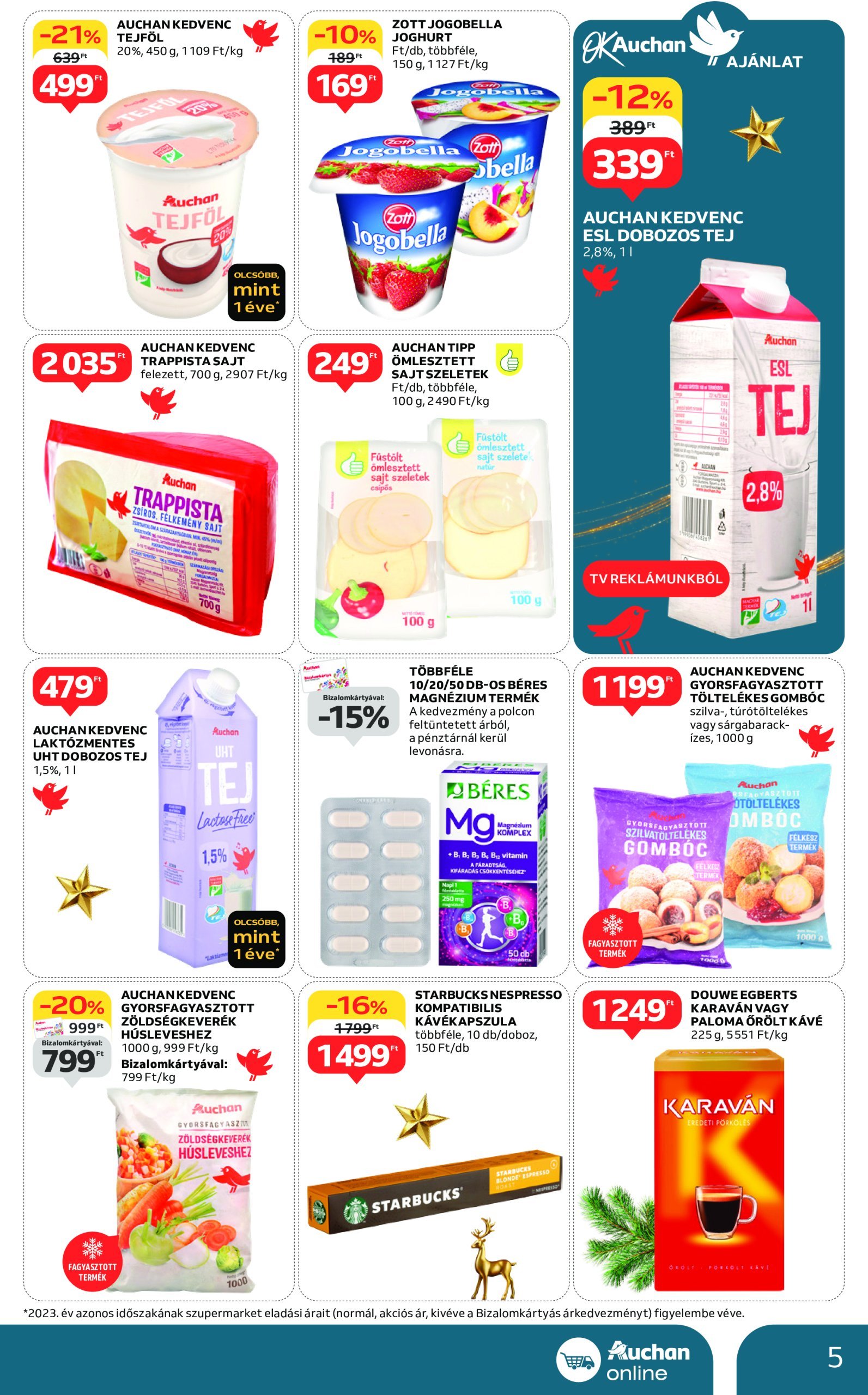 auchan - Auchan szupermarket akciós újság, érvényes 12.19. - 12.24. - page: 5