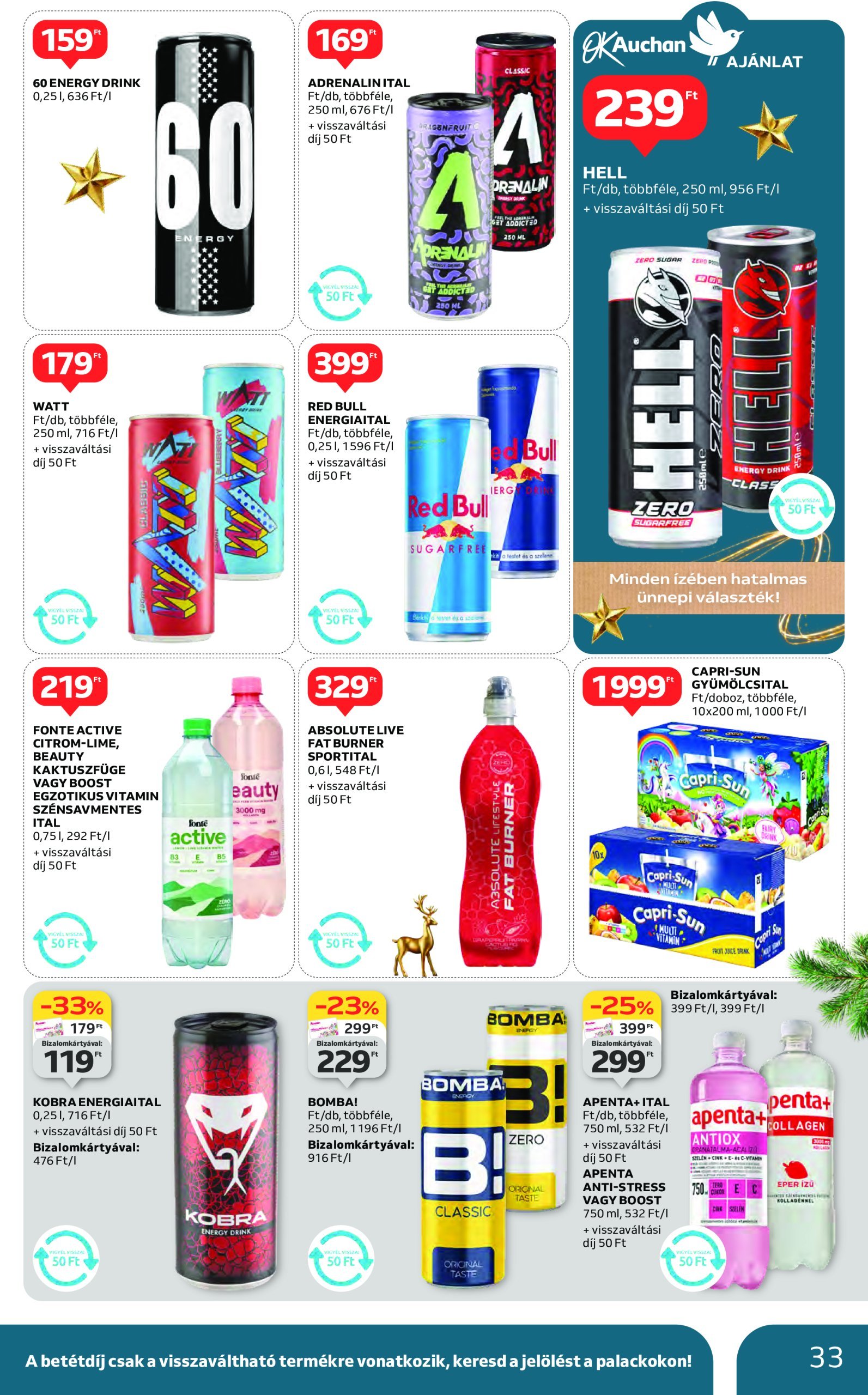 auchan - Auchan akciós újság, érvényes 12.19. - 12.24. - page: 33