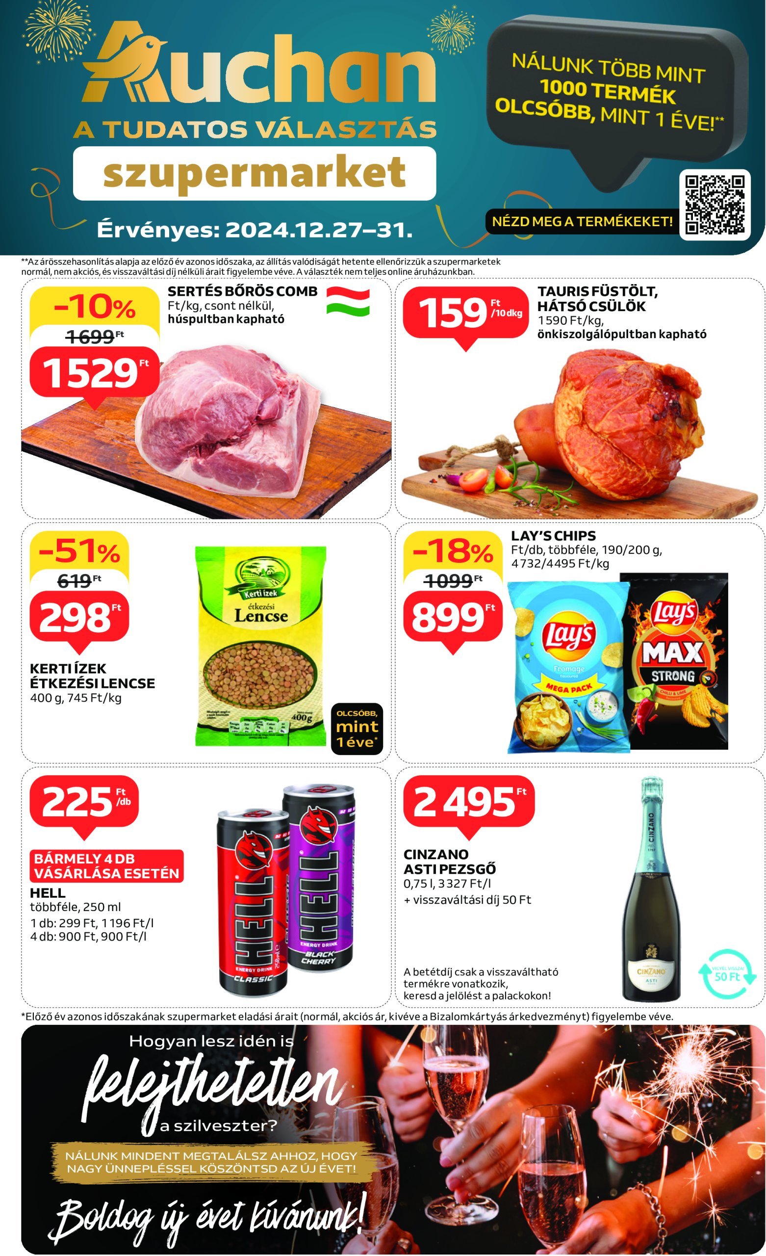 auchan - Auchan szupermarket akciós újság, érvényes 12.27. - 12.31.