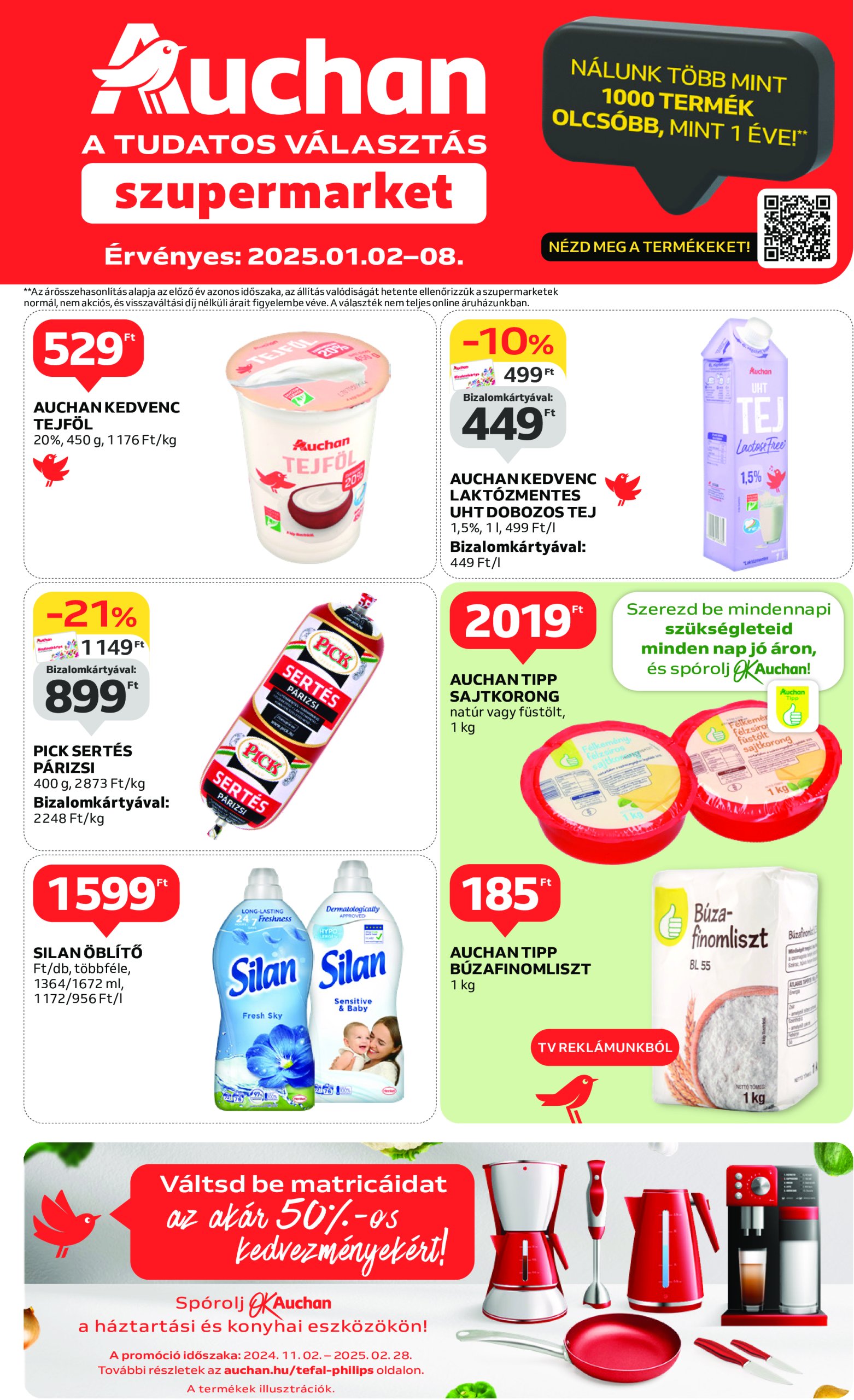 auchan - Auchan szupermarket akciós újság, érvényes 01.02. - 01.08.