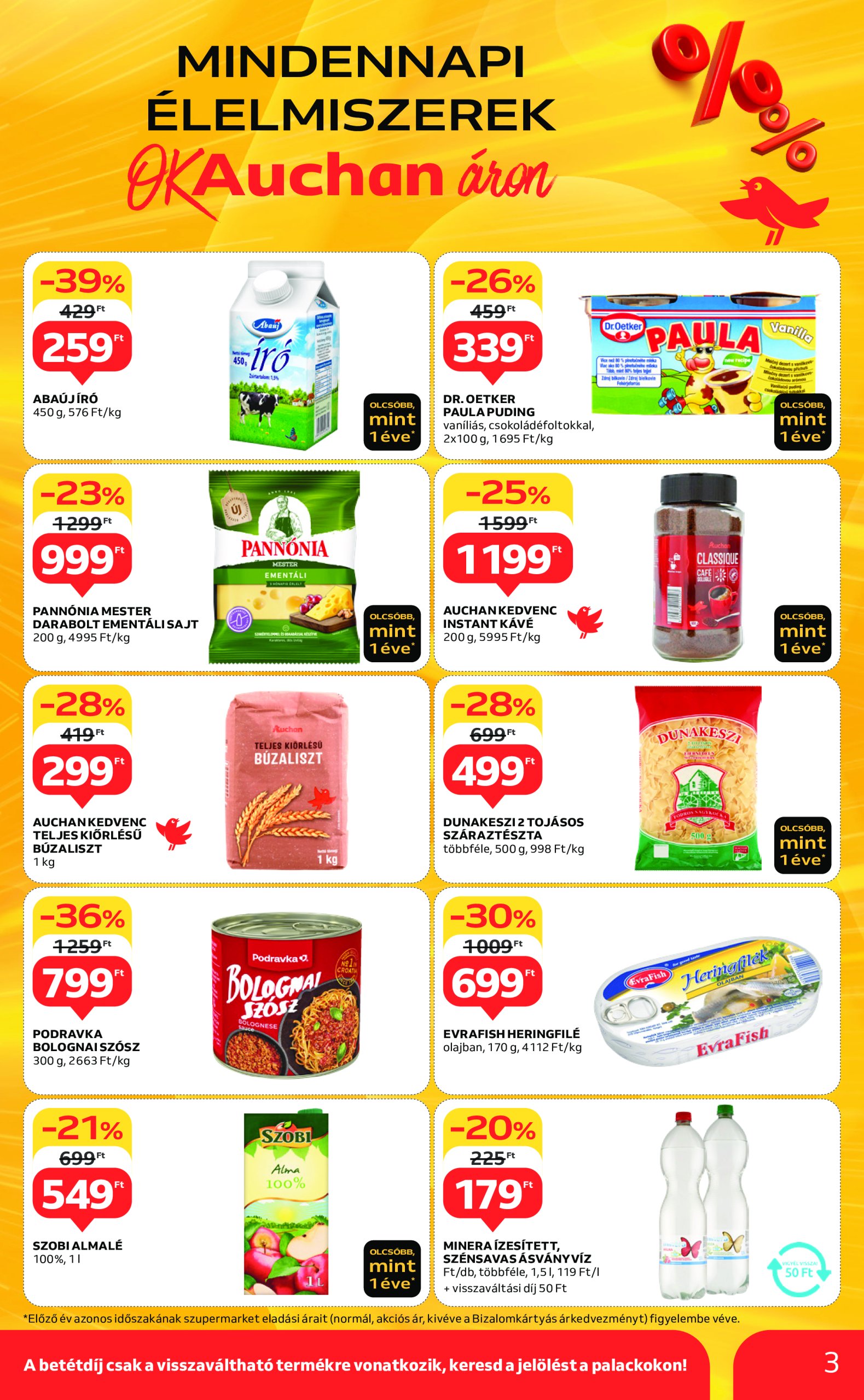 auchan - Auchan szupermarket akciós újság, érvényes 01.09. - 01.15. - page: 3