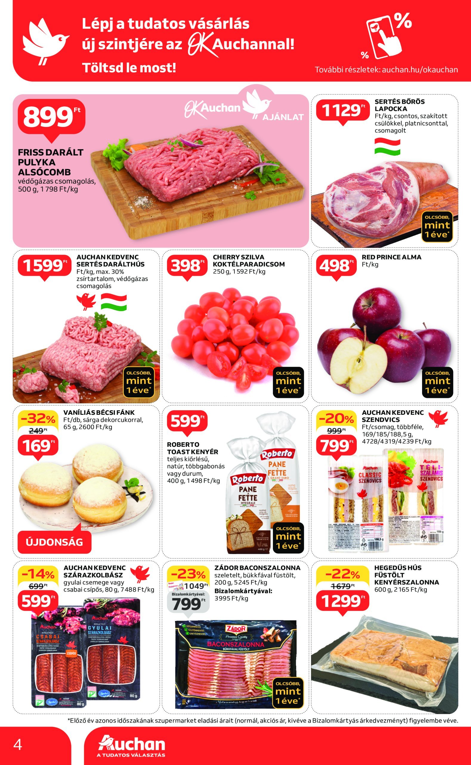 auchan - Auchan szupermarket akciós újság, érvényes 01.09. - 01.15. - page: 4