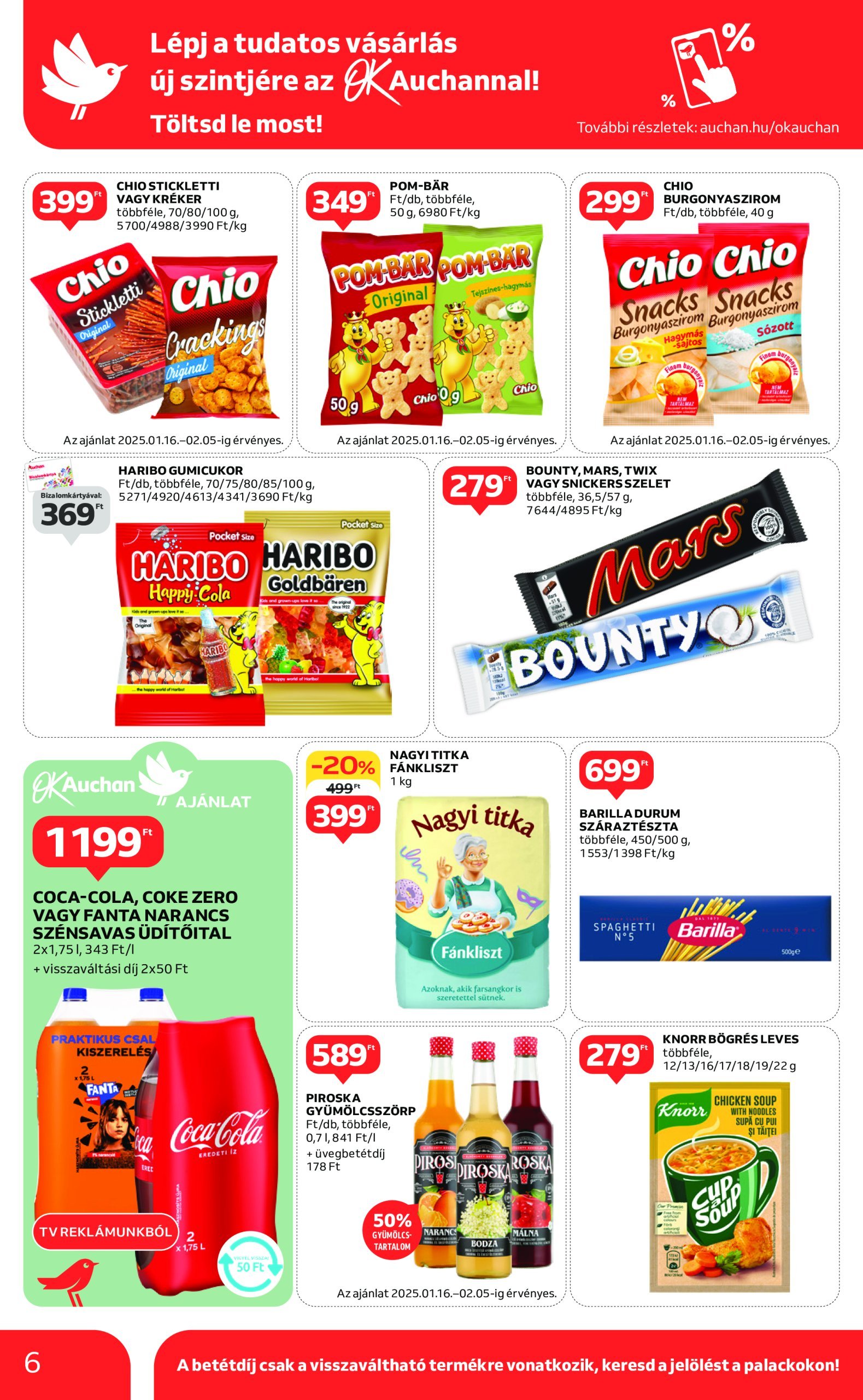 auchan - Auchan szupermarket akciós újság, érvényes 01.16. - 01.22. - page: 6