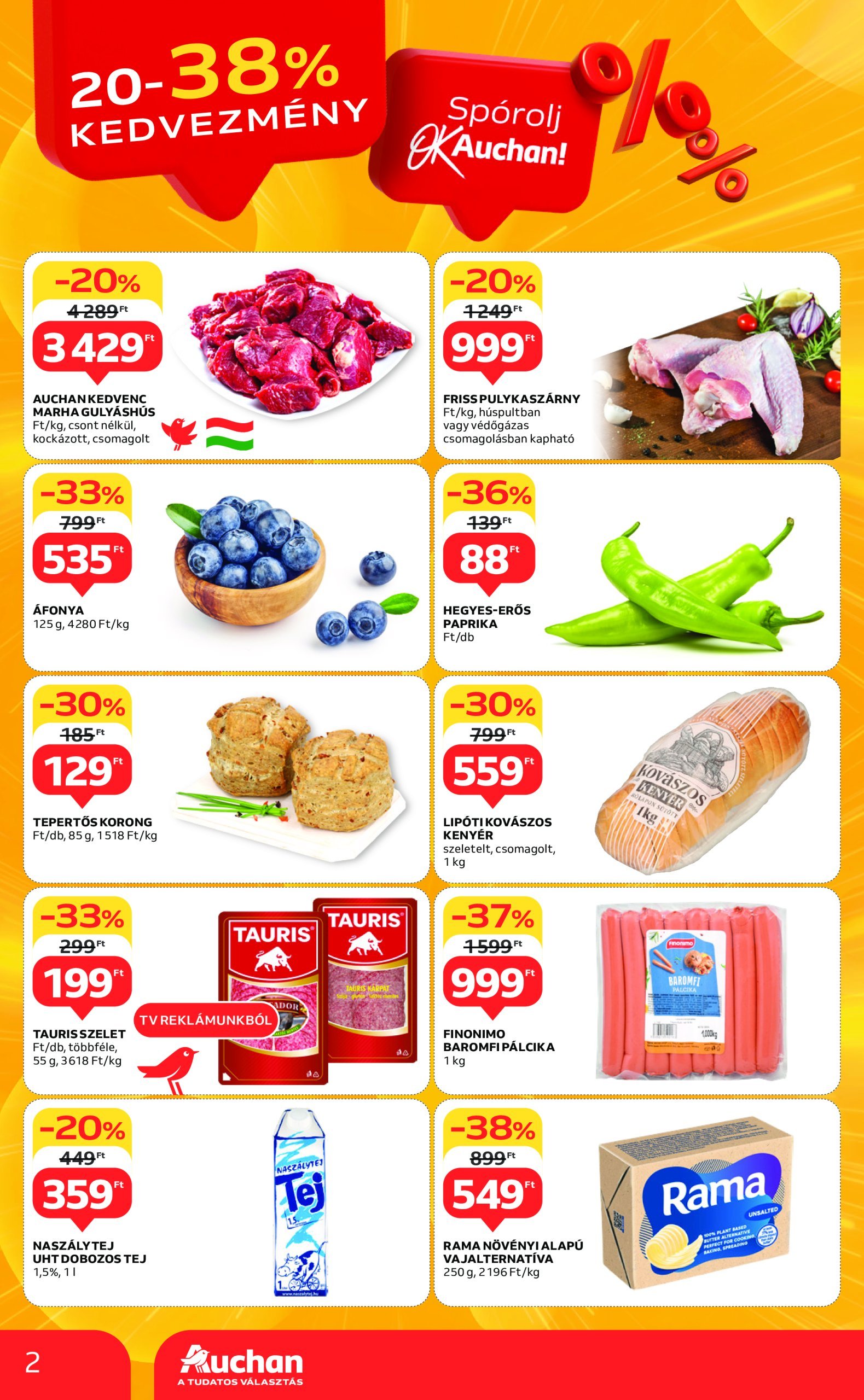 auchan - Auchan szupermarket akciós újság, érvényes 01.16. - 01.22. - page: 2