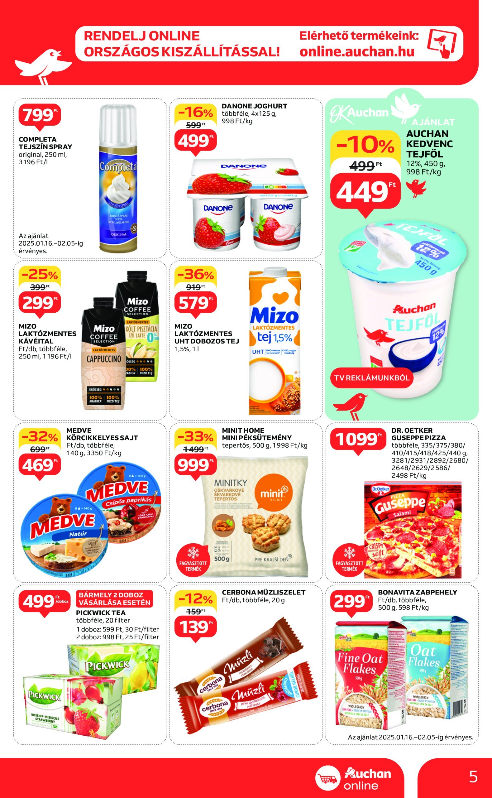 auchan - Auchan szupermarket akciós újság, érvényes 01.16. - 01.22. - page: 5