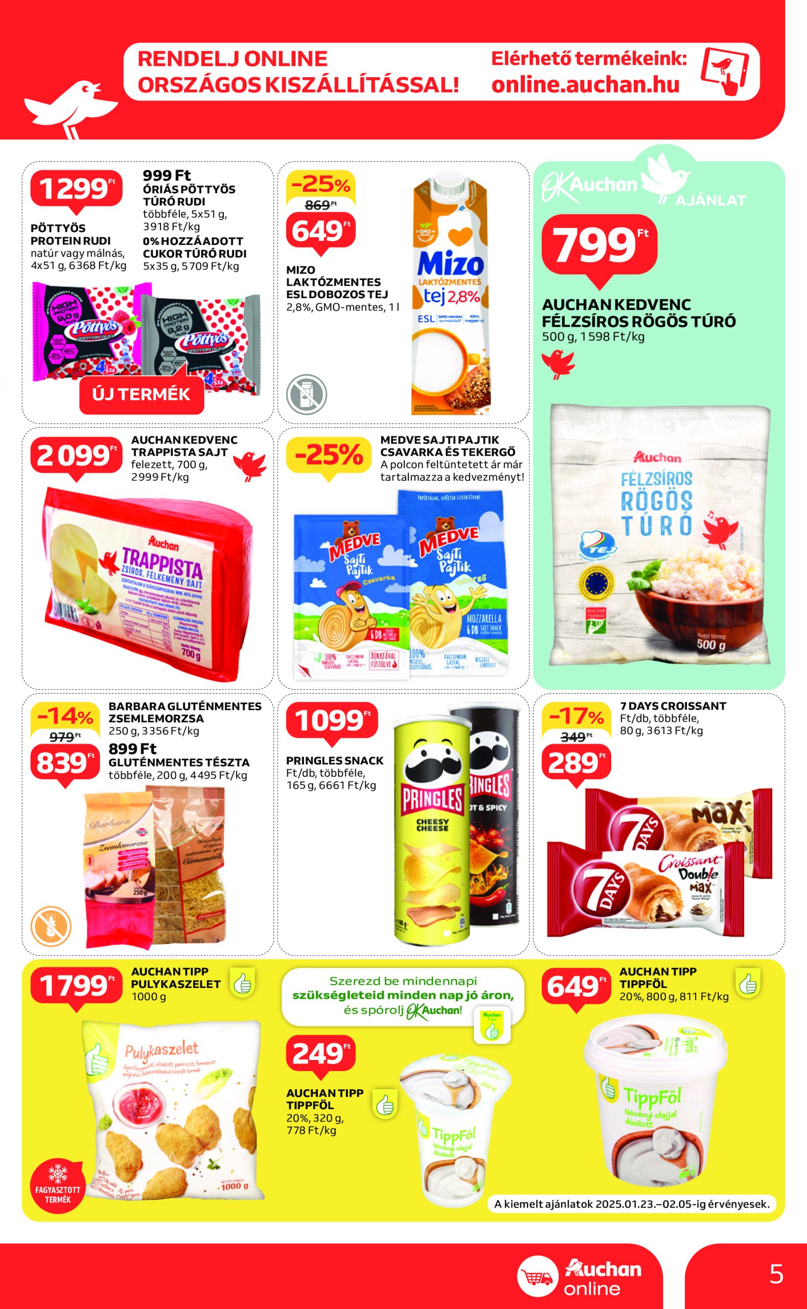 auchan - Auchan szupermarket akciós újság, érvényes 01.23. - 01.29. - page: 5