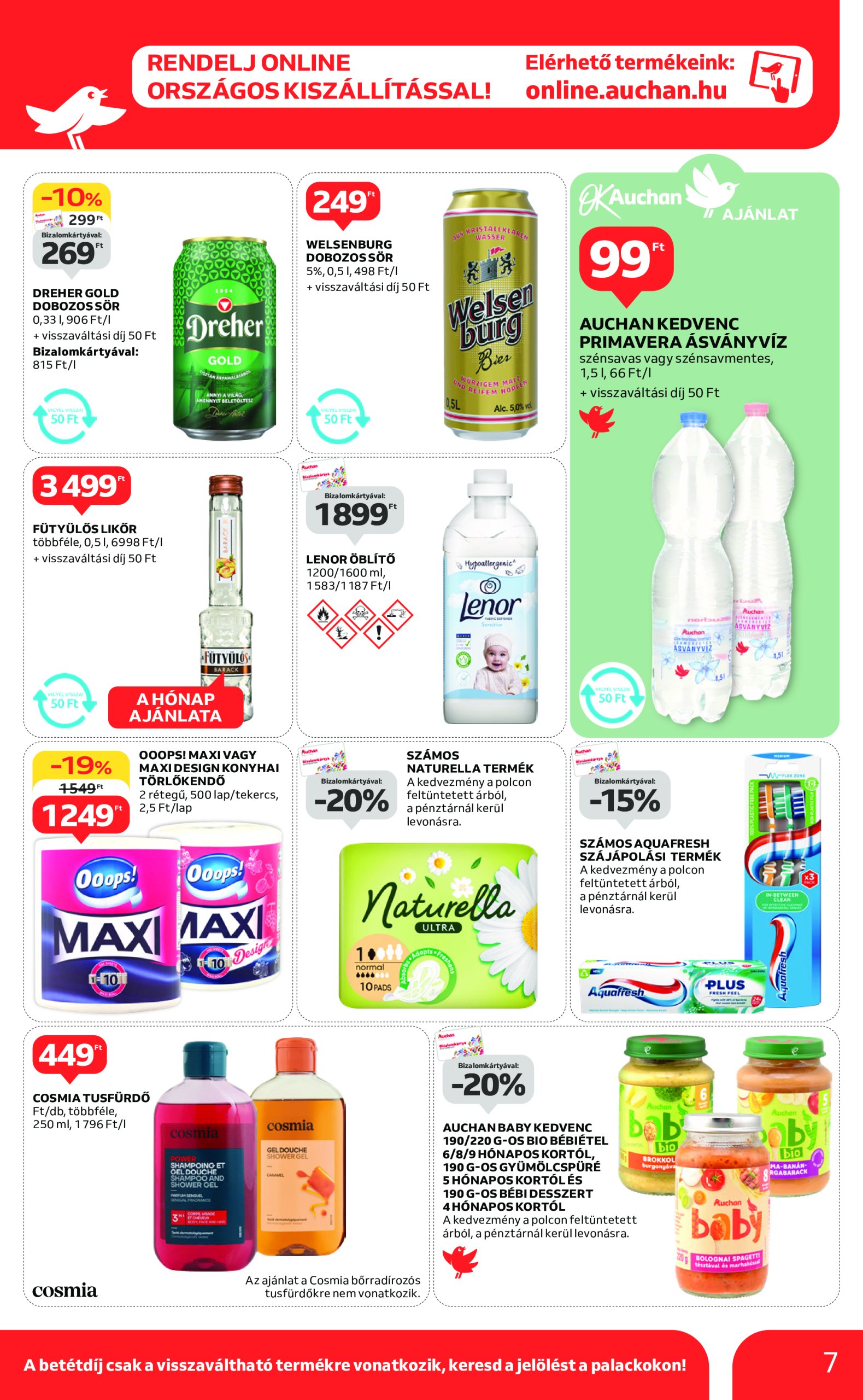 auchan - Auchan szupermarket akciós újság, érvényes 01.23. - 01.29. - page: 7