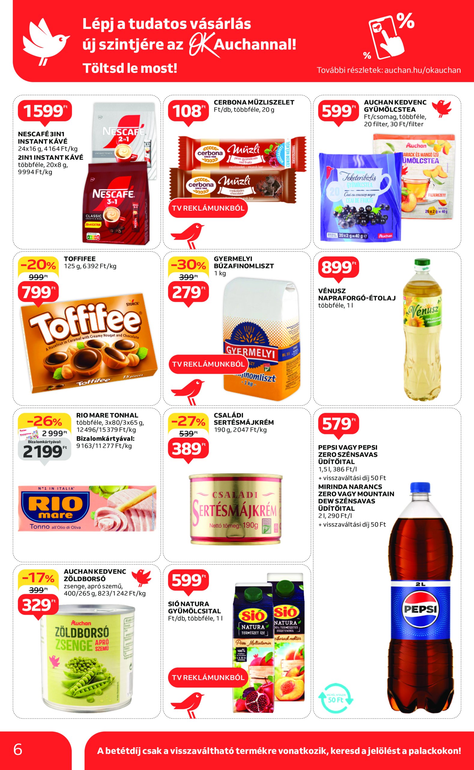 auchan - Auchan szupermarket akciós újság, érvényes 01.23. - 01.29. - page: 6