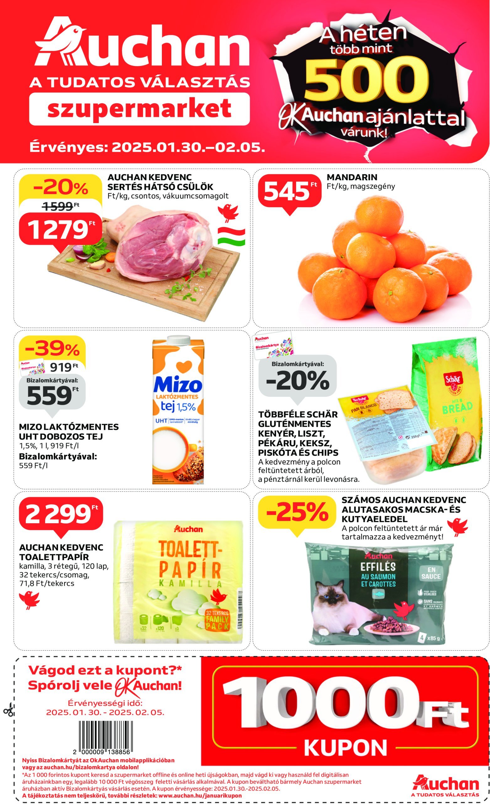 auchan - Auchan szupermarket akciós újság, érvényes 01.30. - 02.05.