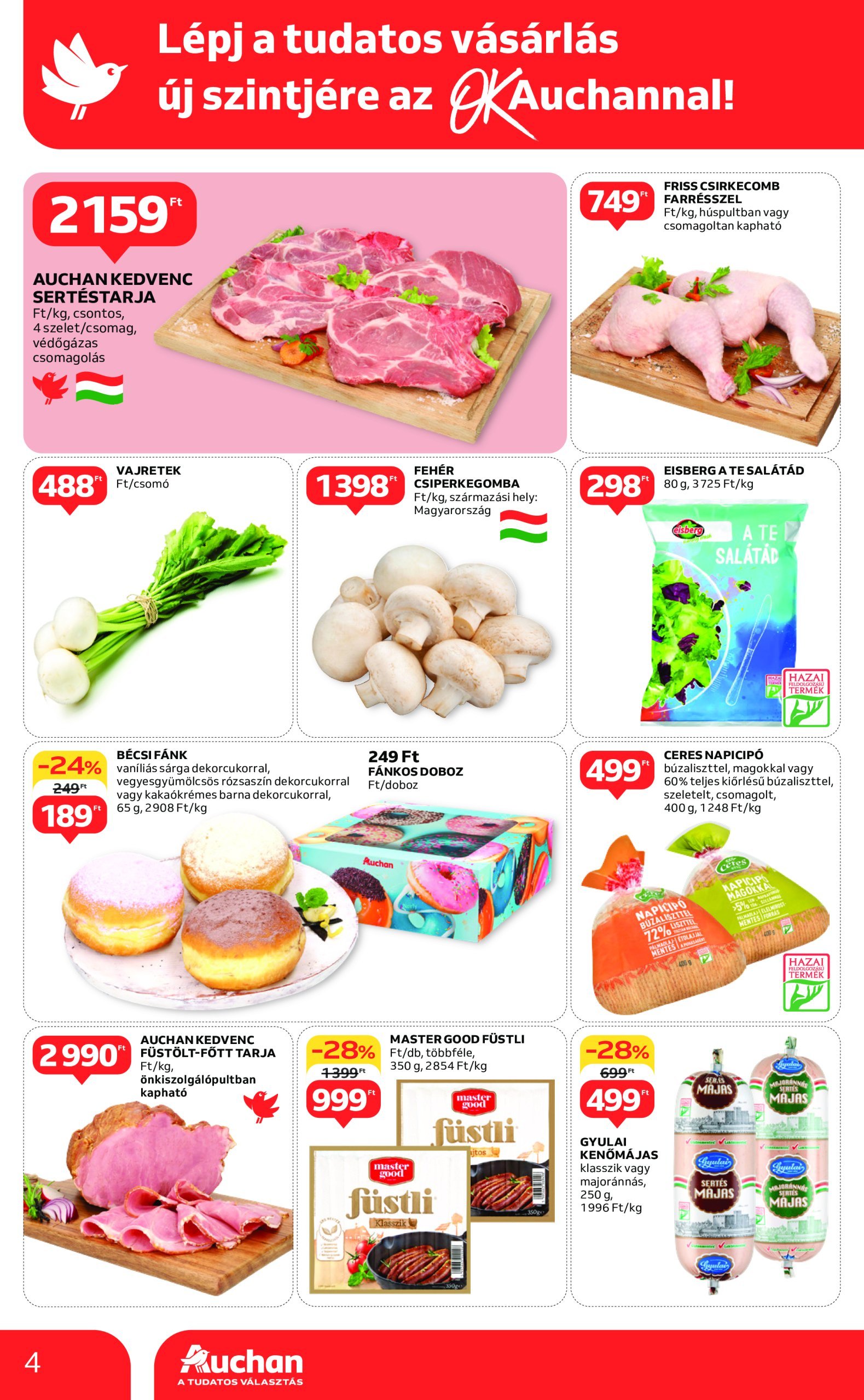 auchan - Auchan szupermarket akciós újság, érvényes 02.13. - 02.19. - page: 4