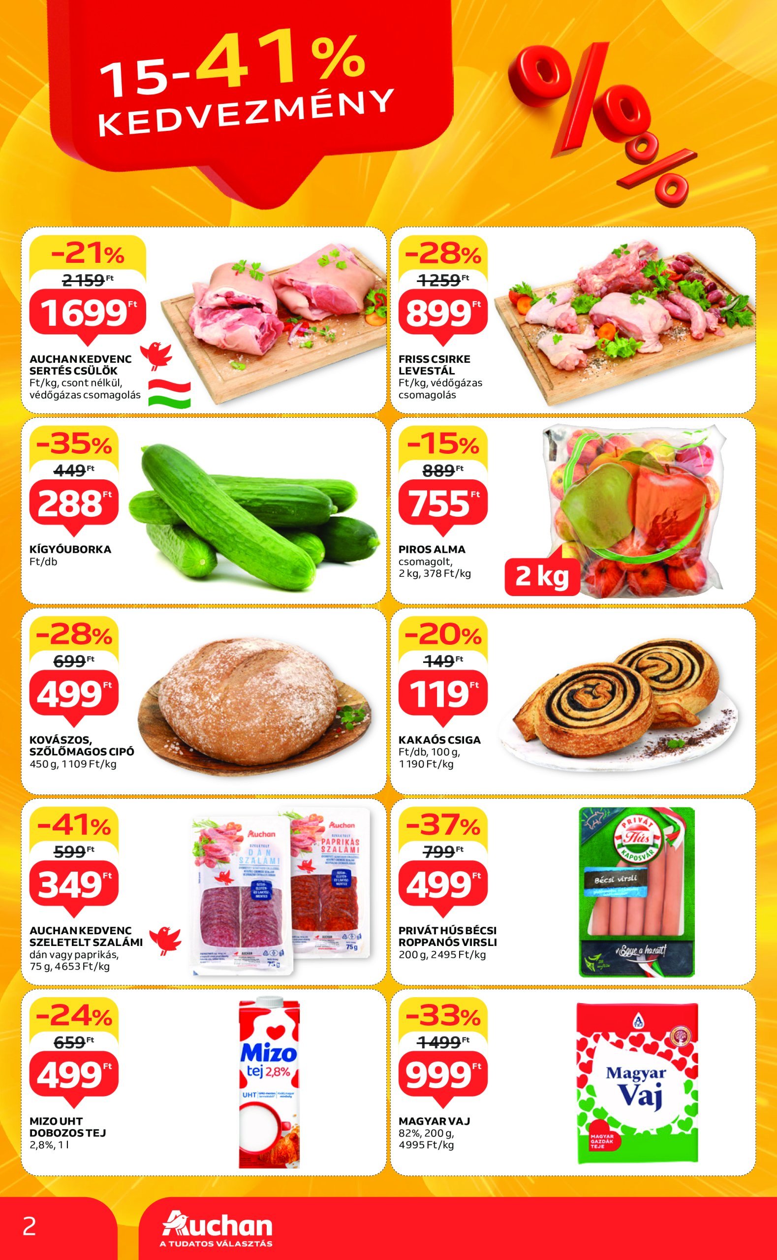 auchan - Auchan szupermarket akciós újság, érvényes 02.13. - 02.19. - page: 2