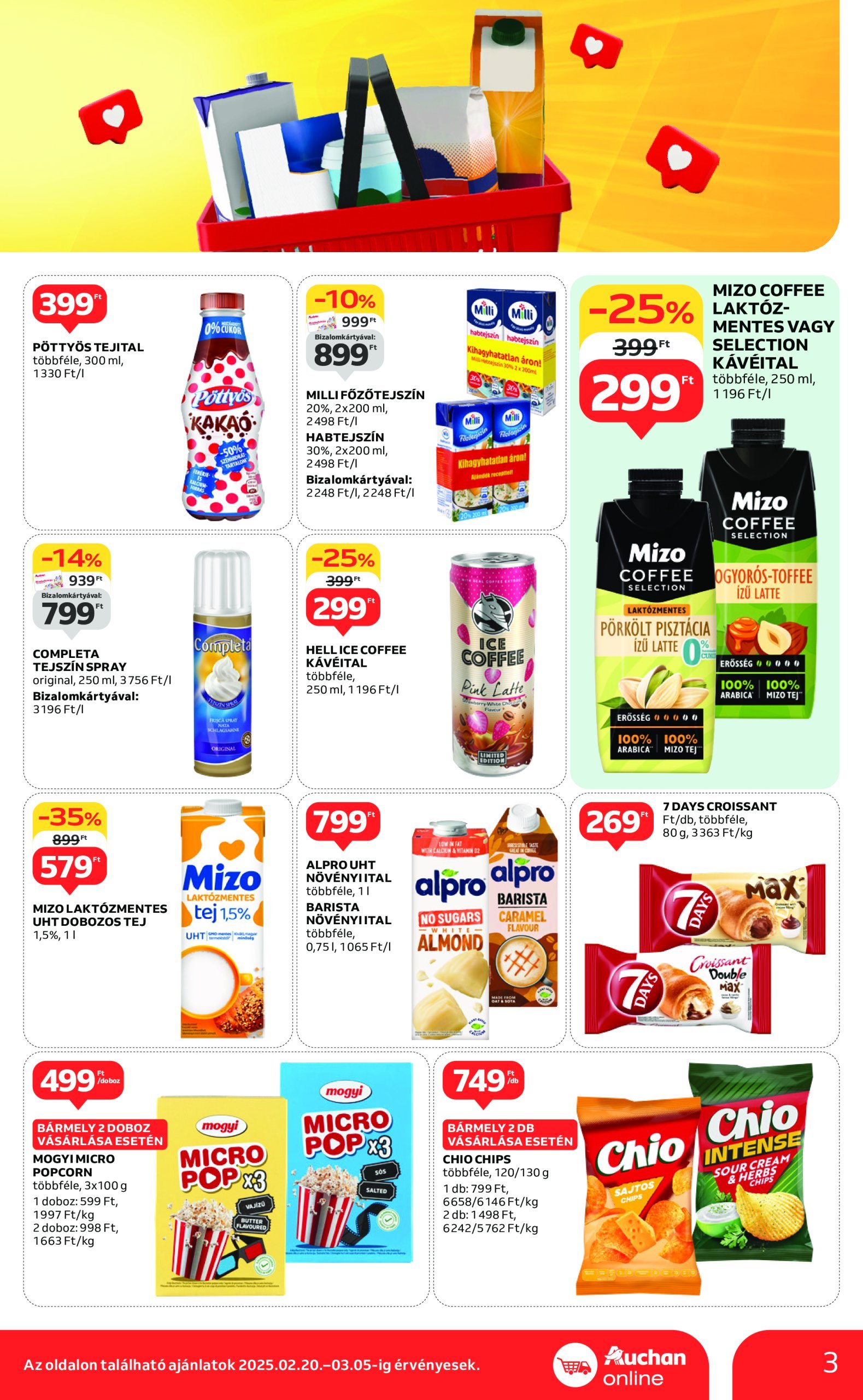 auchan - Auchan szupermarket akciós újság, érvényes 02.20. - 02.26. - page: 3