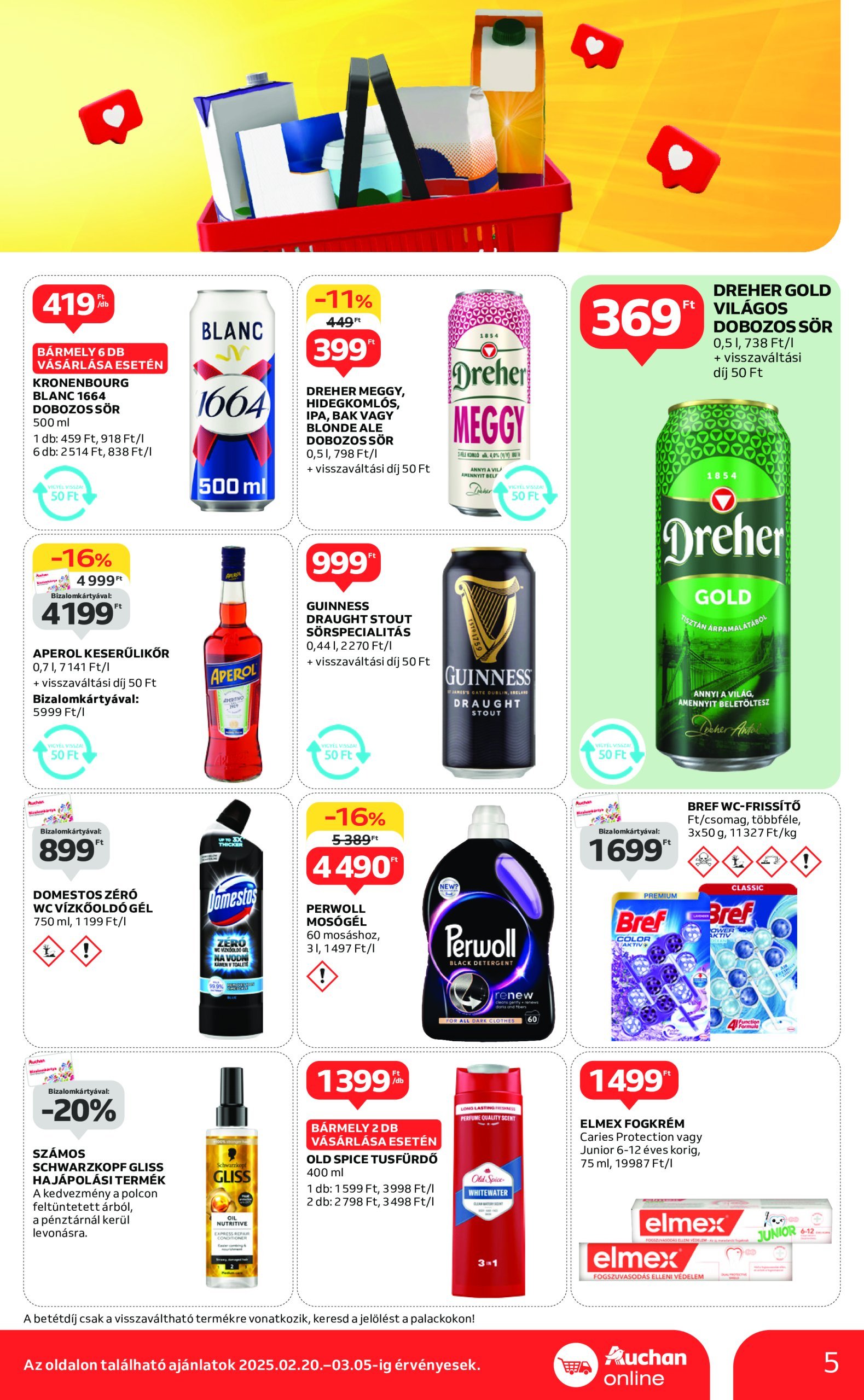 auchan - Auchan szupermarket akciós újság, érvényes 02.20. - 02.26. - page: 5