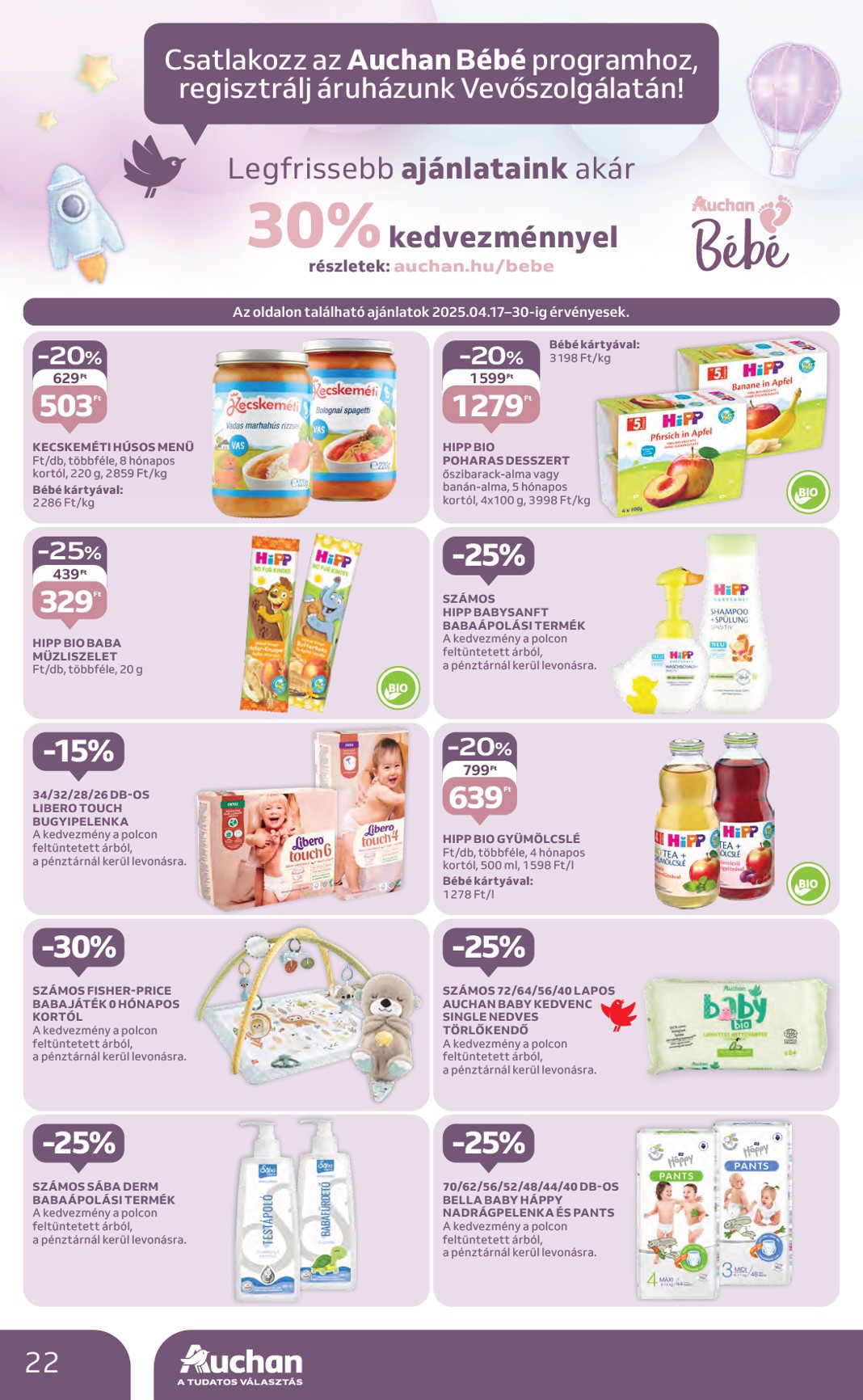 auchan - Auchan akciós újság, érvényes 04.17. - 04.23. - page: 22 auchan - Auchan akciós újság, érvényes 04.17. - 04.23. - page: 22