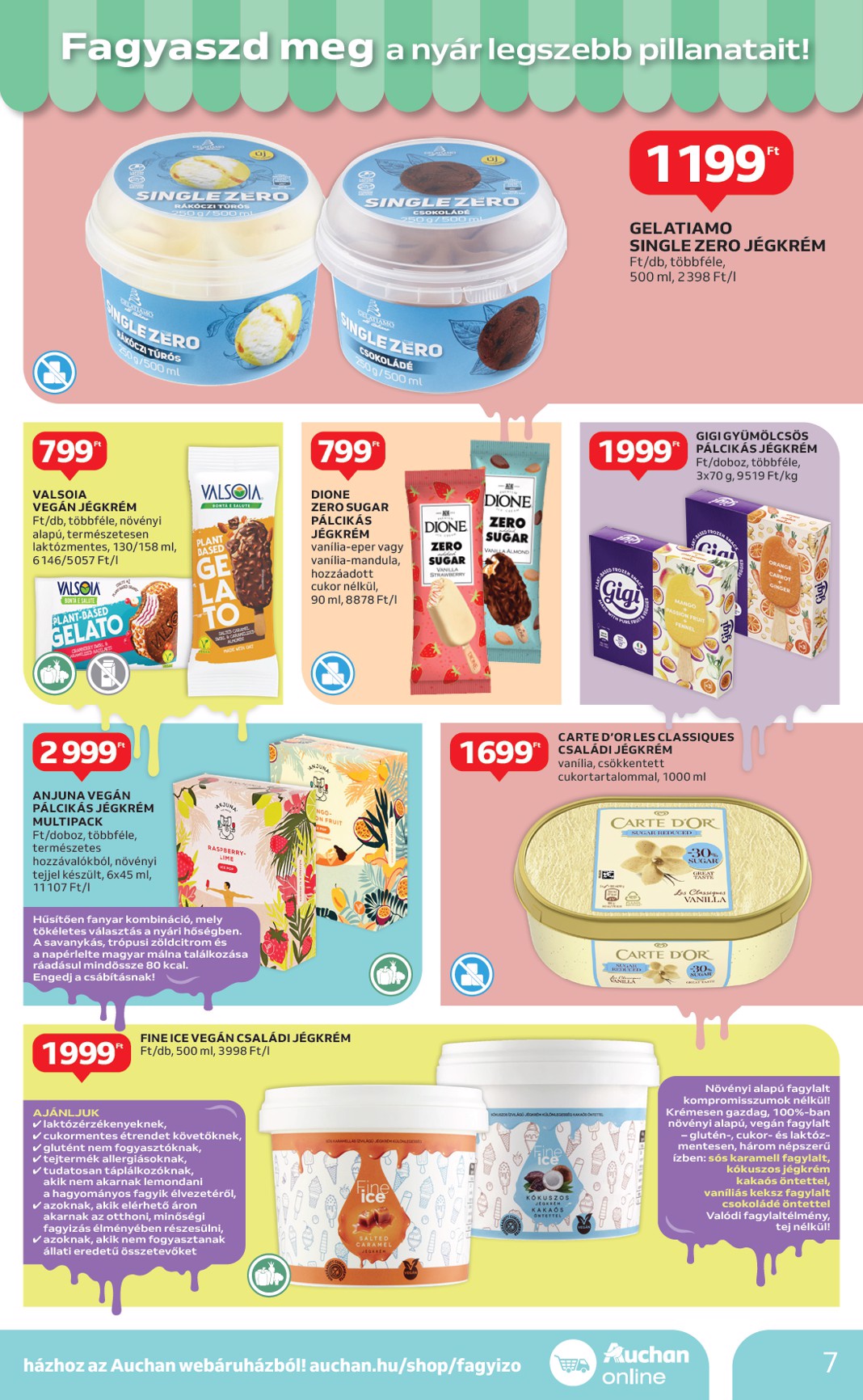 auchan - Auchan - Jégkrém ajánlataink - Hipermarket akciós újság, érvényes 04.24. - 05.21. - page: 7