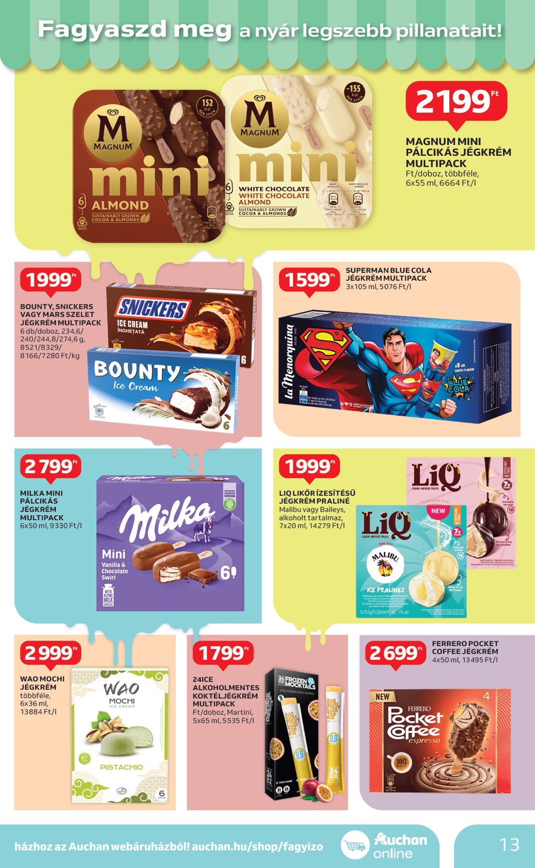 auchan - Auchan - Jégkrém ajánlataink - Hipermarket akciós újság, érvényes 04.24. - 05.21. - page: 13