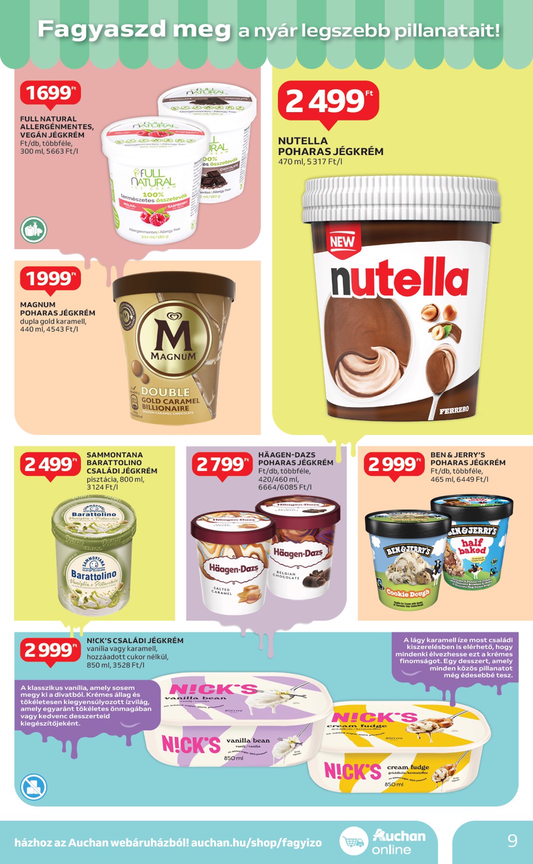 auchan - Auchan - Jégkrém ajánlataink - Hipermarket akciós újság, érvényes 04.24. - 05.21. - page: 9