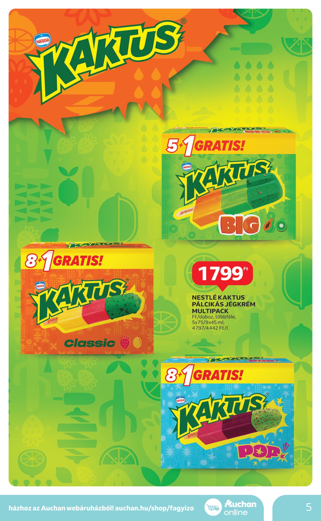 auchan - Auchan - Jégkrém ajánlataink - Hipermarket akciós újság, érvényes 04.24. - 05.21. - page: 5