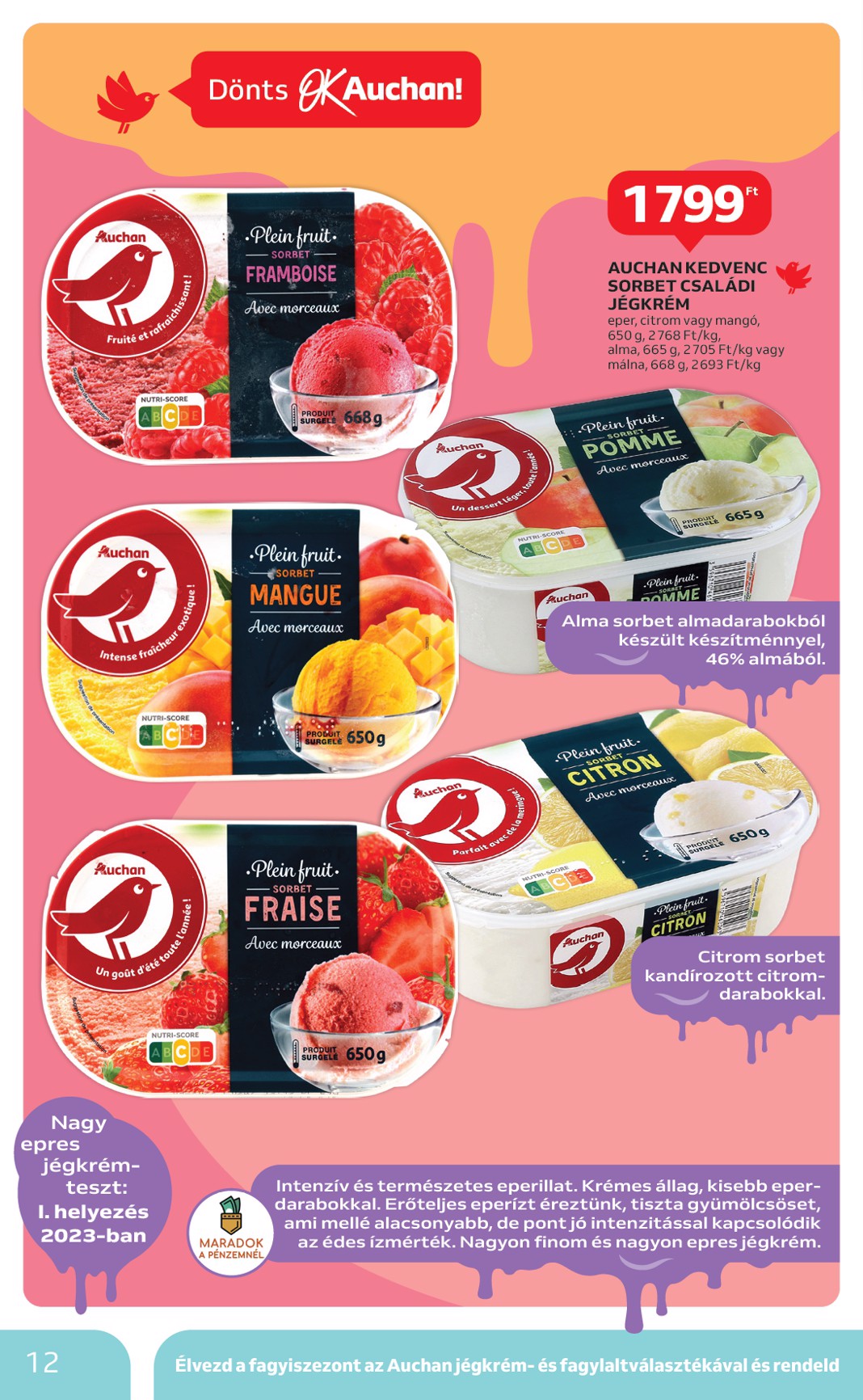 auchan - Auchan - Jégkrém ajánlataink - Hipermarket akciós újság, érvényes 04.24. - 05.21. - page: 12