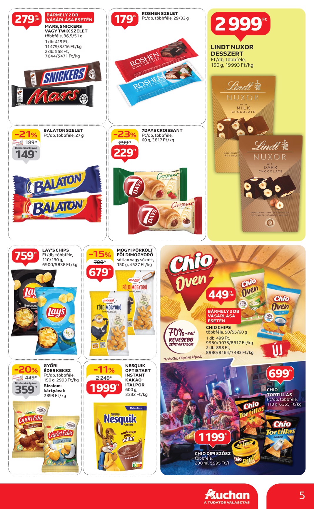 auchan - Auchan - Kedvenc márkáink - Hipermarket akciós újság, érvényes 04.24. - 05.07. - page: 5