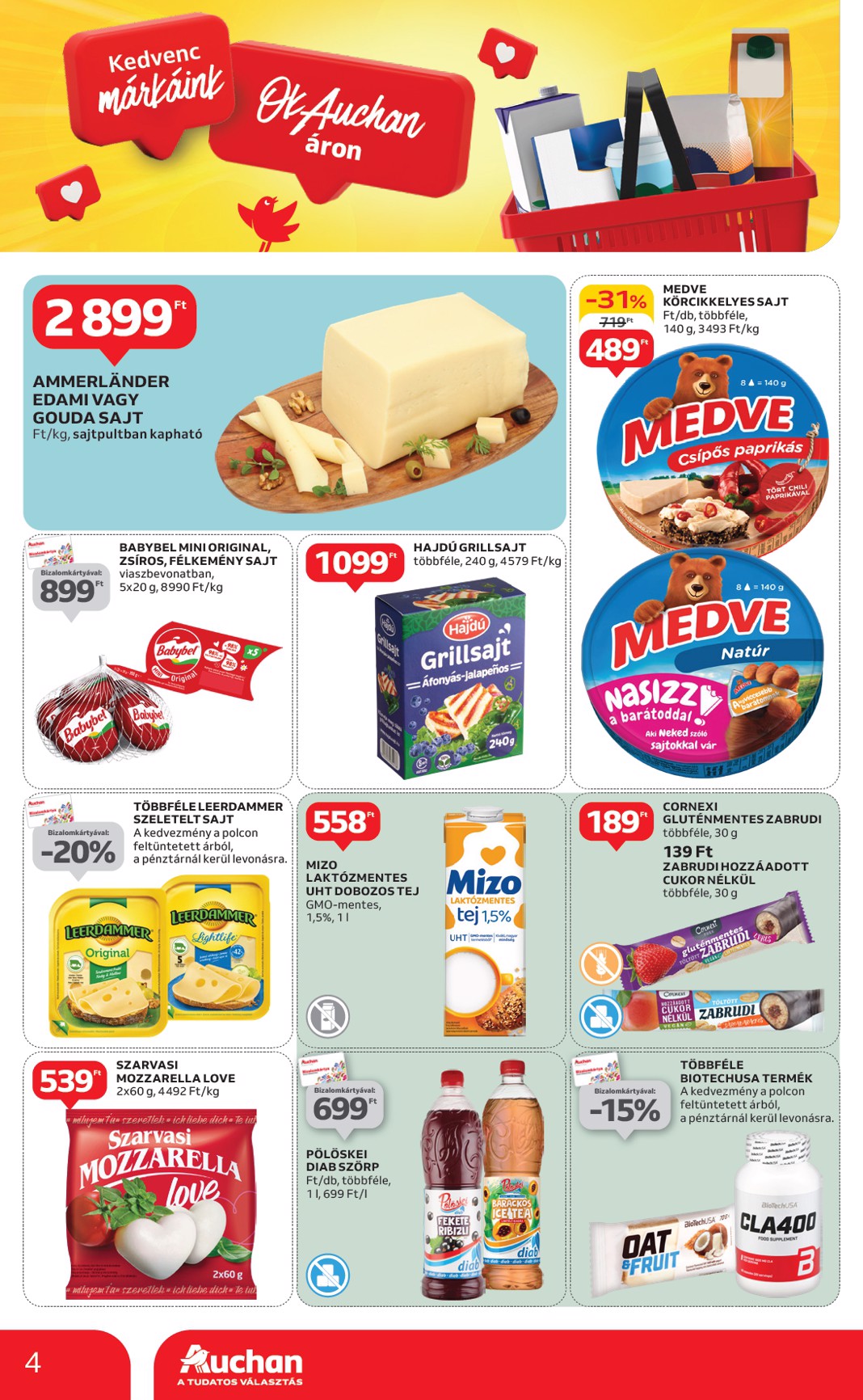 auchan - Auchan - Kedvenc márkáink - Hipermarket akciós újság, érvényes 04.24. - 05.07. - page: 4
