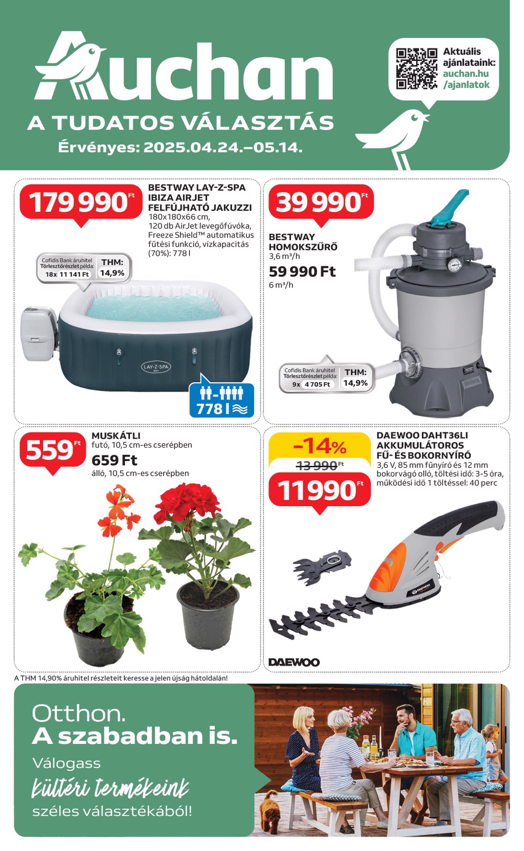 auchan - Auchan - Ki a szabadba - Hipermarket akciós újság, érvényes 04.24. - 05.14.