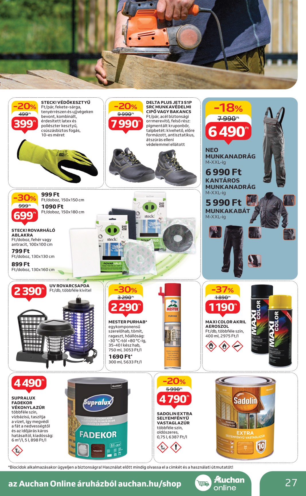 auchan - Auchan - Ki a szabadba - Hipermarket akciós újság, érvényes 04.24. - 05.14. - page: 27