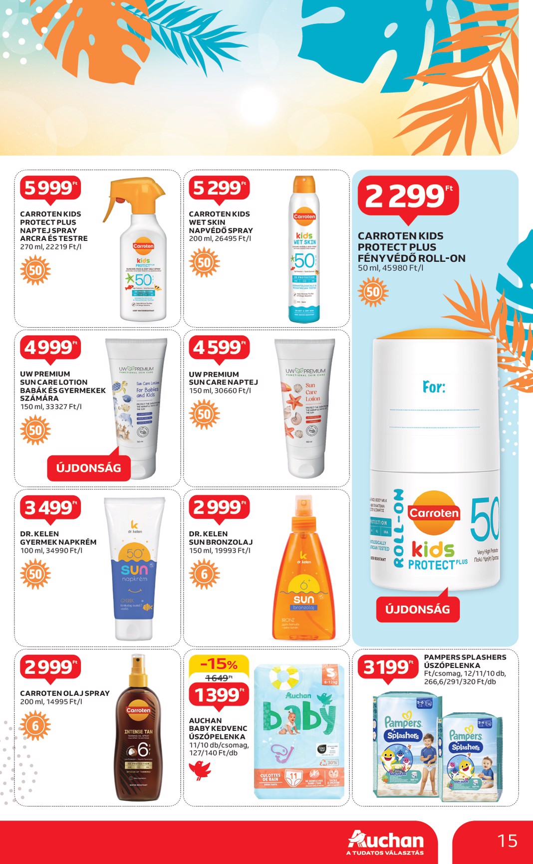 auchan - Auchan - Strand ajánlataink akciós újság, érvényes 05.02. - 05.28. - page: 15