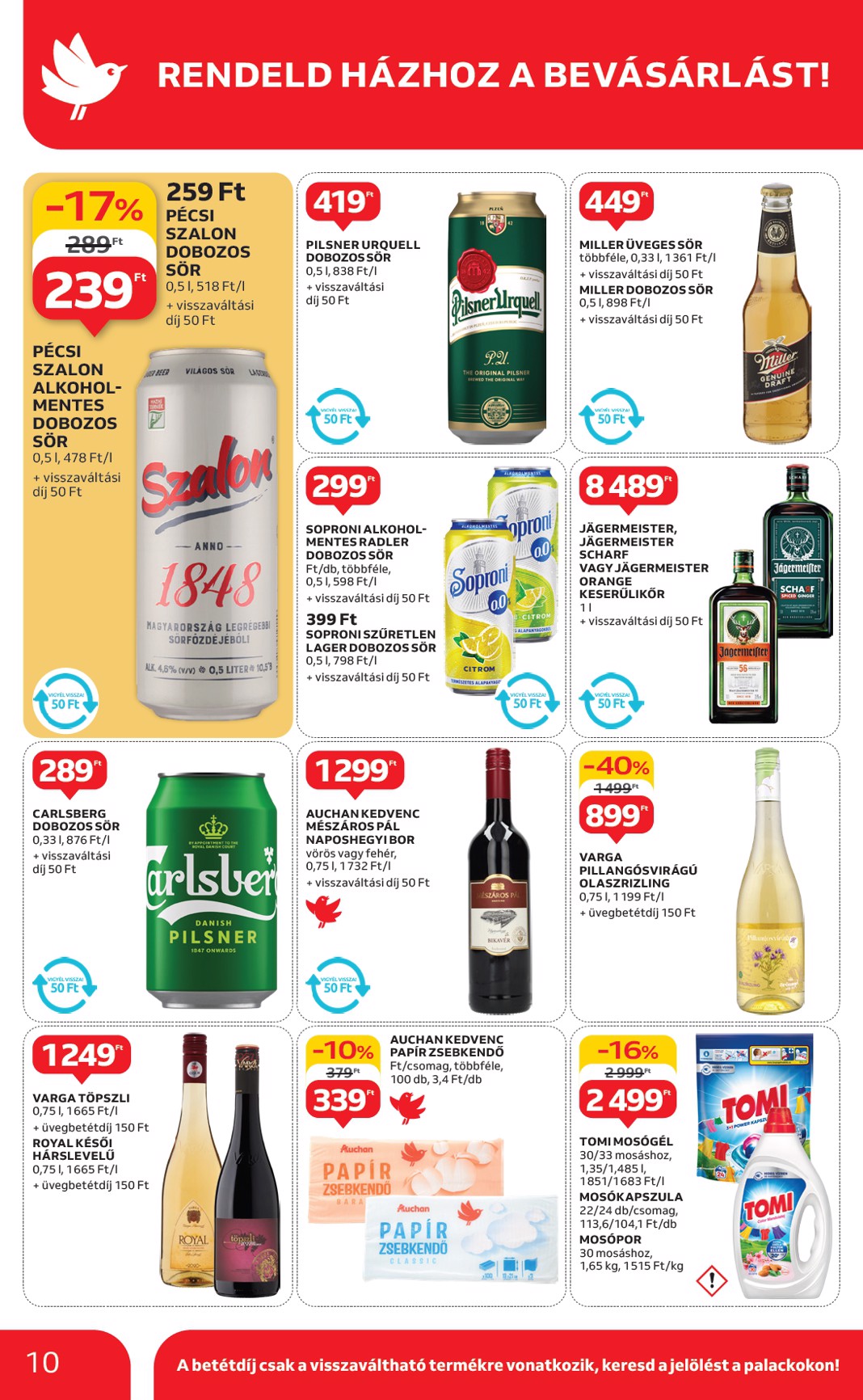 auchan - Auchan szupermarket akciós újság, érvényes 05.08. - 05.14. - page: 10
