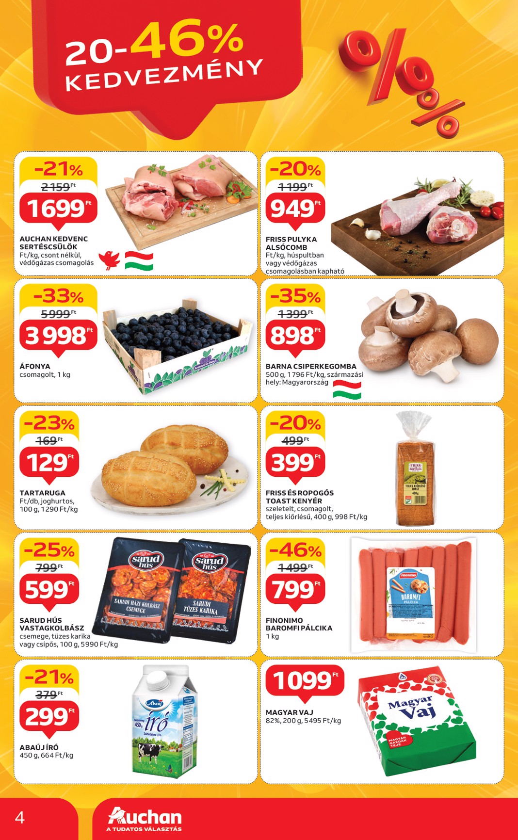 auchan - Auchan szupermarket akciós újság, érvényes 05.08. - 05.14. - page: 4