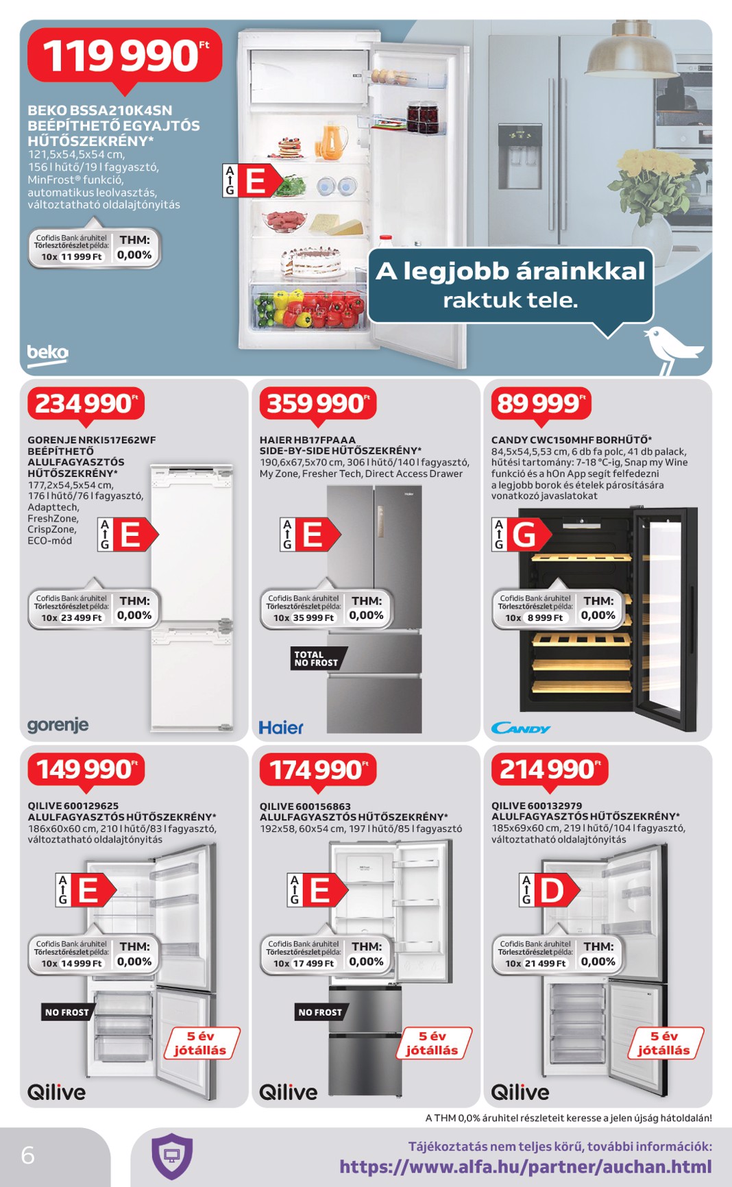 auchan - Auchan - Beépíthető gépeink akciós újság, érvényes 05.08. - 06.04. - page: 6