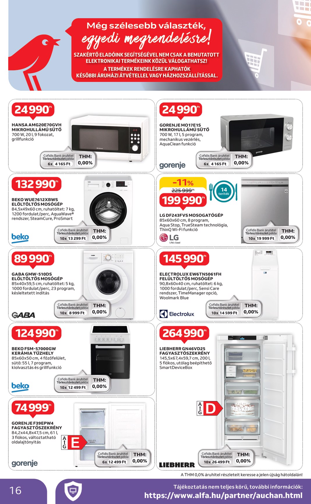 auchan - Auchan - Háztartási készülékeink akciós újság, érvényes 05.08. - 05.21. - page: 16