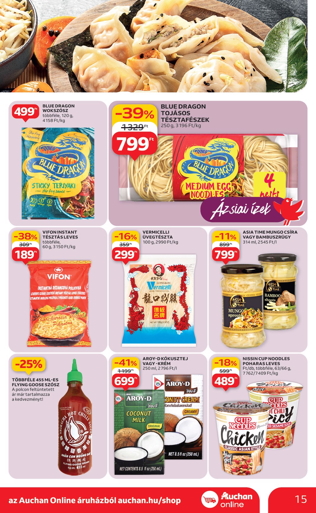 auchan - Auchan - Nemzetközi konyha ajánlataink akciós újság, érvényes 05.08. - 05.21. - page: 15