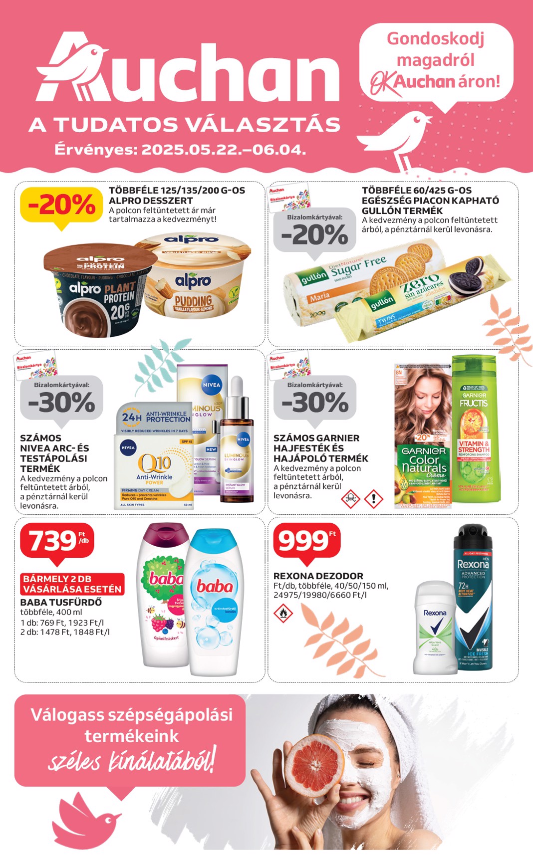 auchan - Auchan - Szépségápolási ajánlataink akciós újság, érvényes 05.22. - 06.04.