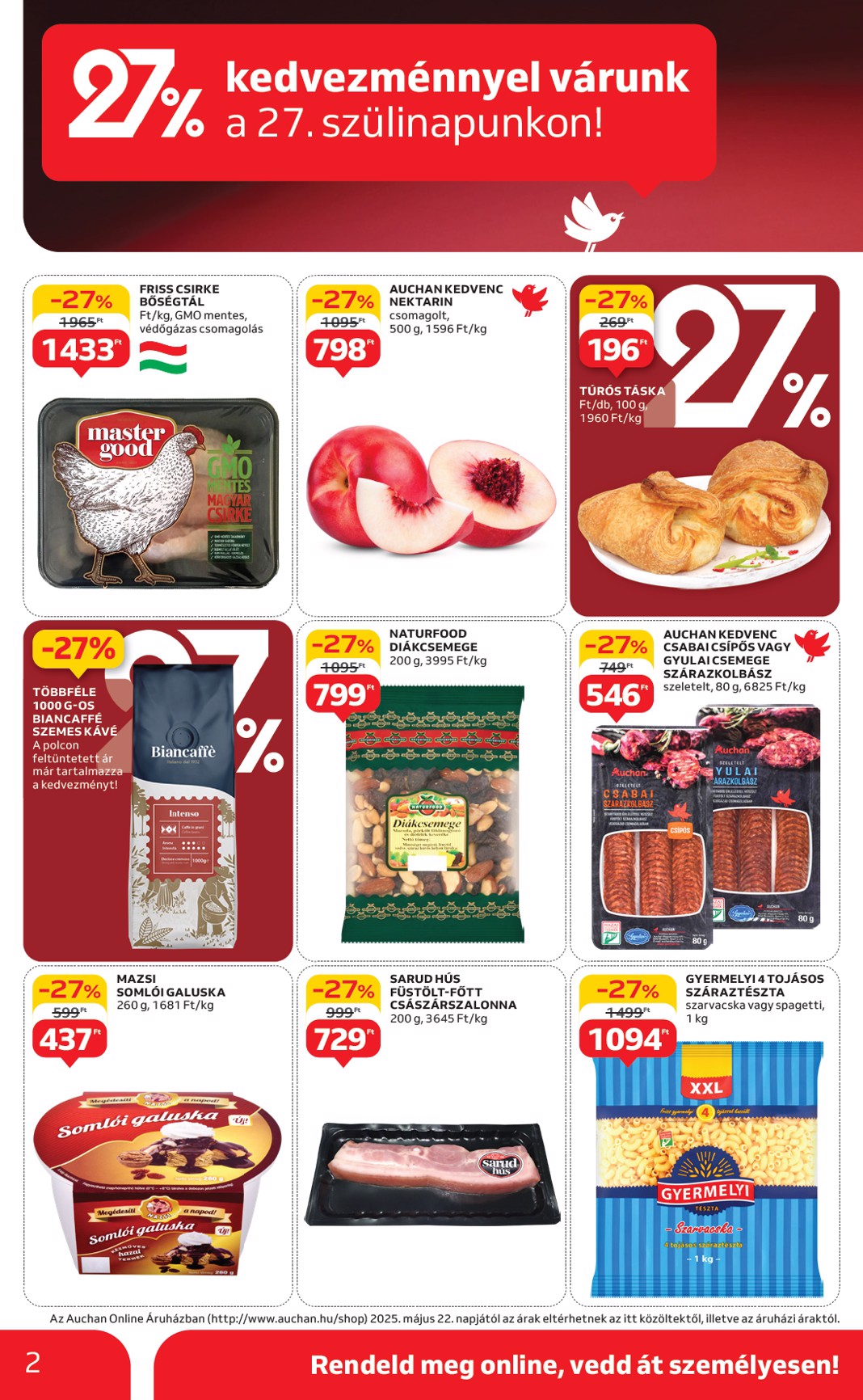 auchan - Auchan szupermarket akciós újság, érvényes 05.22. - 05.28. - page: 2