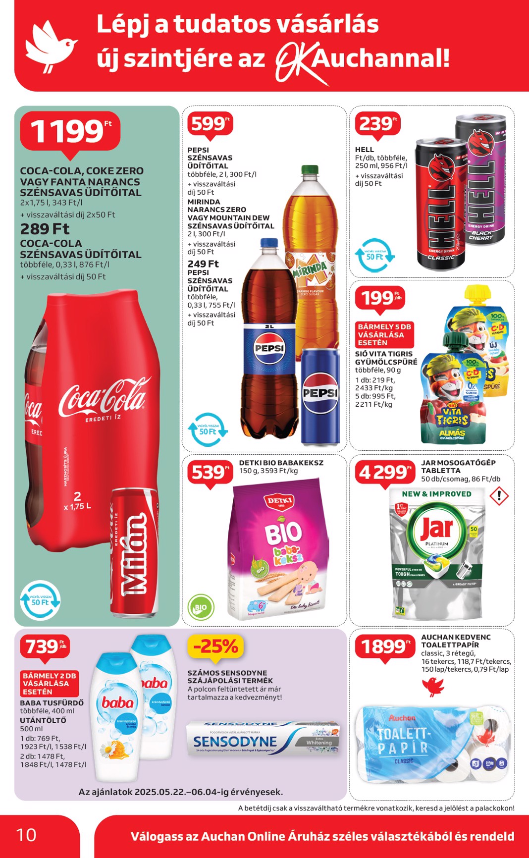 auchan - Auchan szupermarket akciós újság, érvényes 05.22. - 05.28. - page: 10