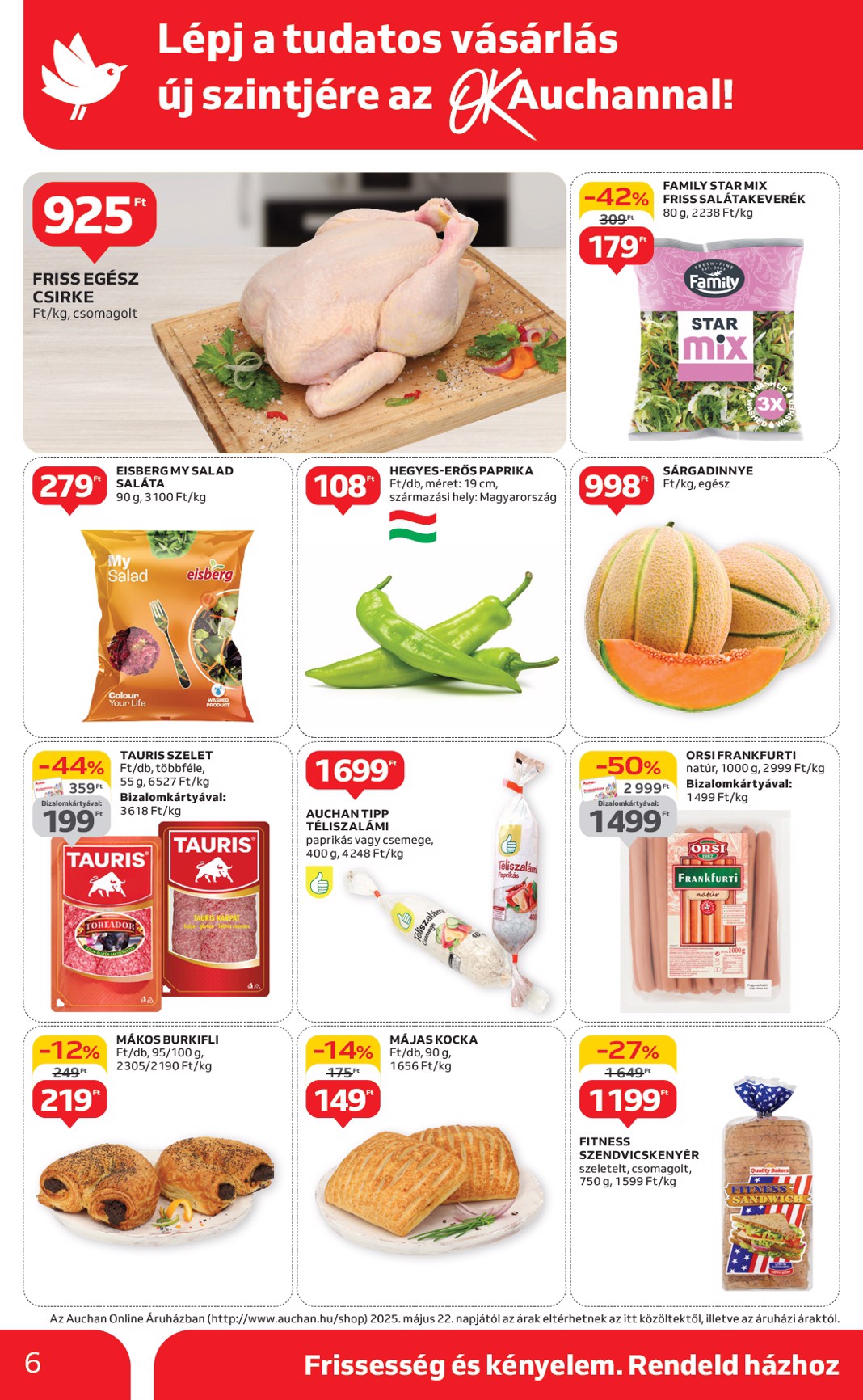 auchan - Auchan szupermarket akciós újság, érvényes 05.29. - 06.04. - page: 6
