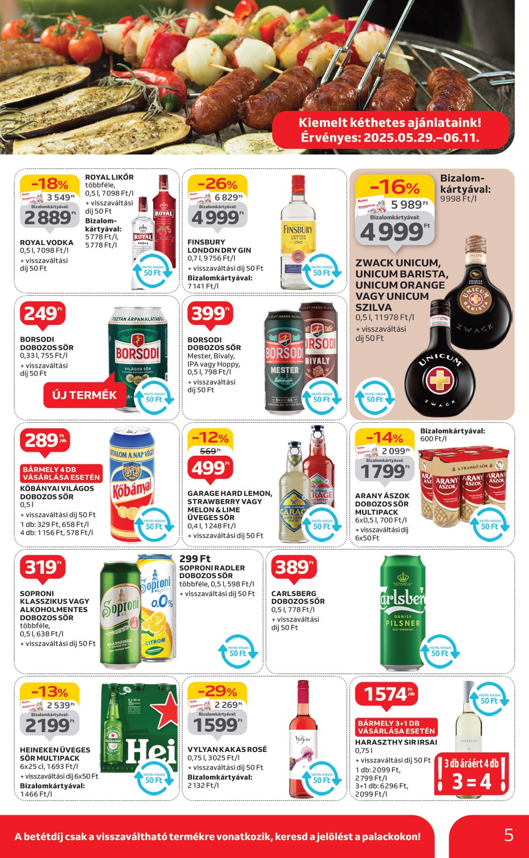 auchan - Auchan szupermarket akciós újság, érvényes 05.29. - 06.04. - page: 5