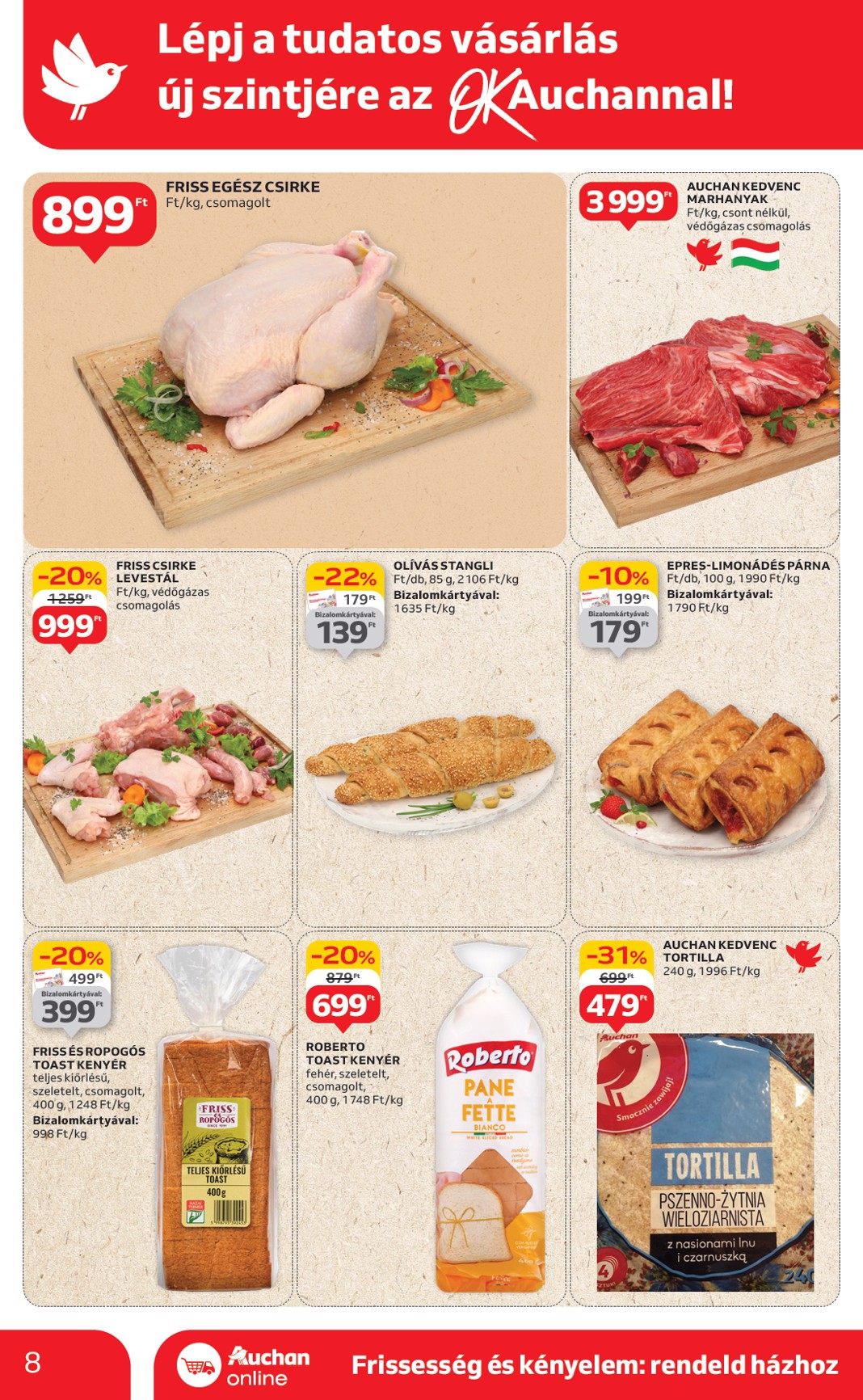 auchan - Auchan szupermarket akciós újság, érvényes 06.12. - 06.18. - page: 8