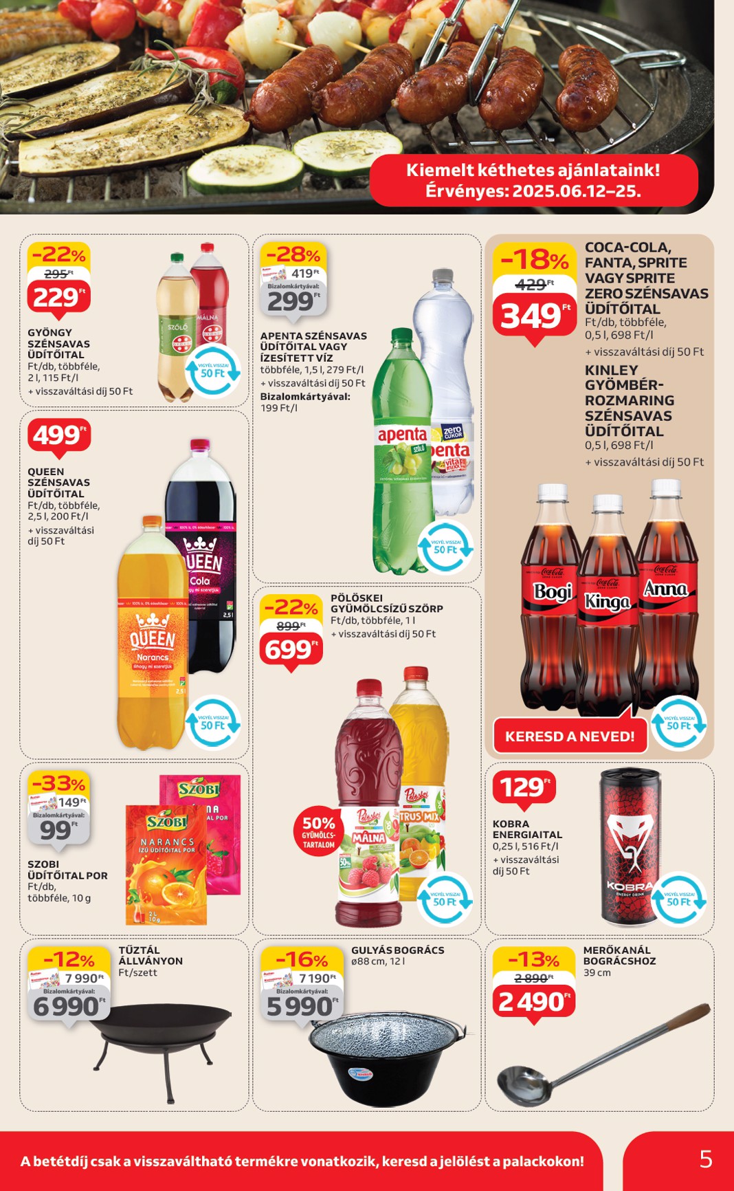 auchan - Auchan szupermarket akciós újság, érvényes 06.12. - 06.18. - page: 5