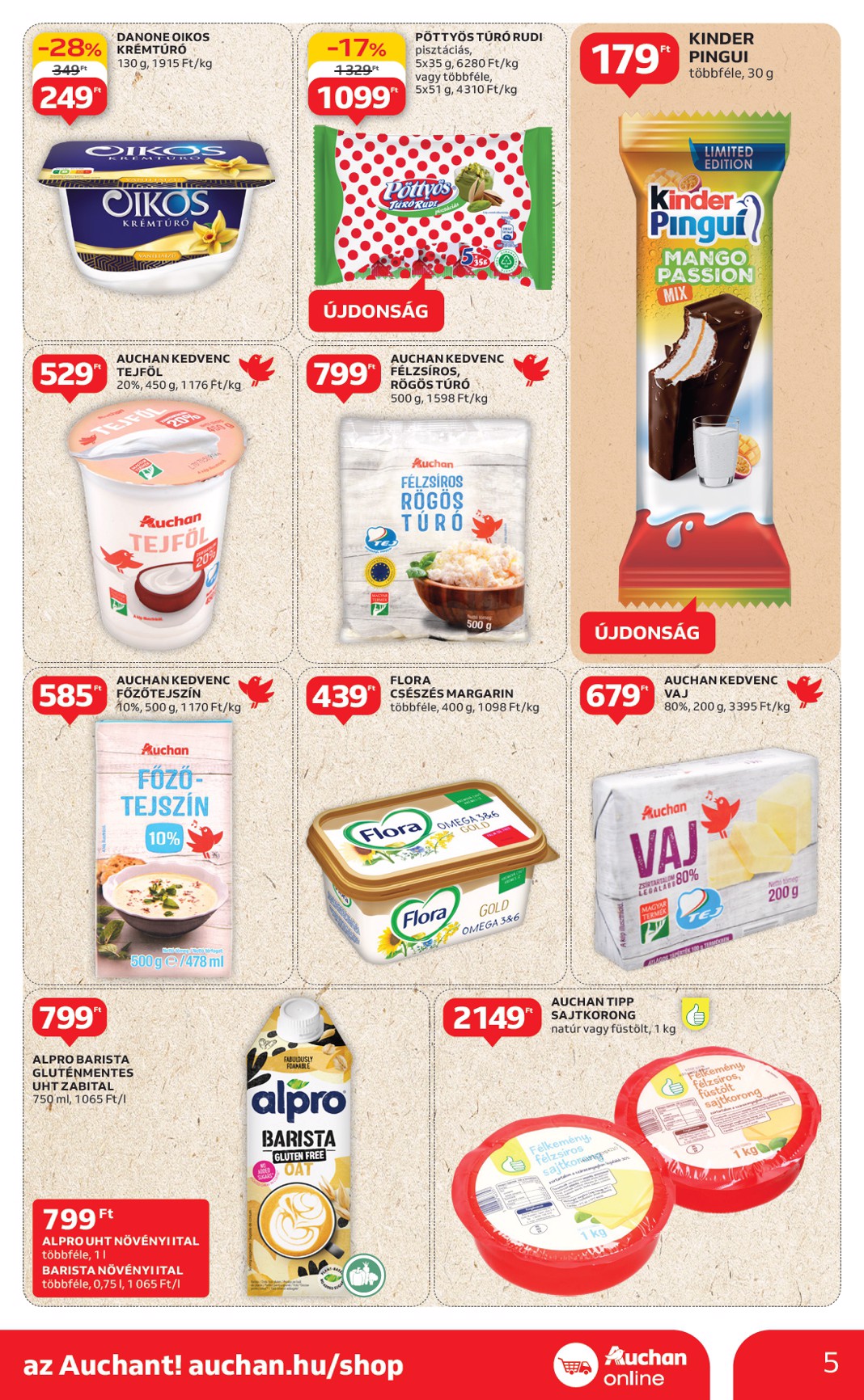 auchan - Auchan szupermarket akciós újság, érvényes 06.19. - 06.25. - page: 5
