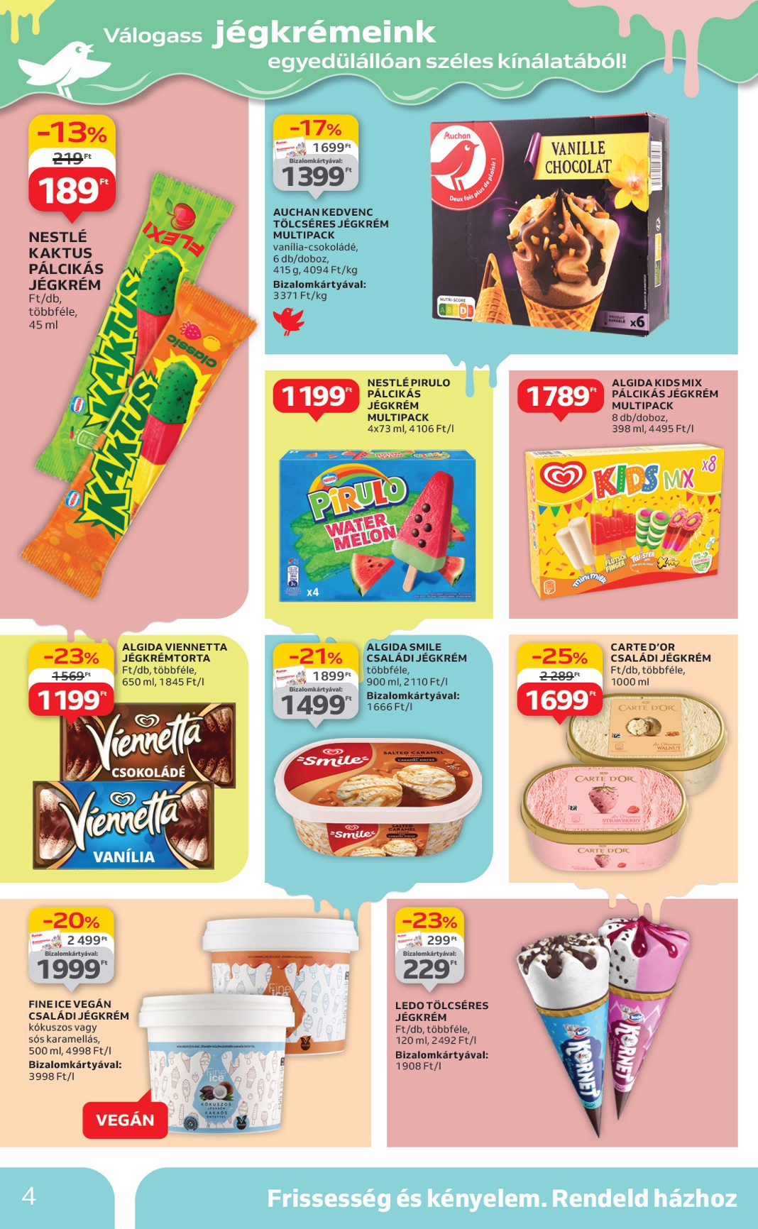 auchan - Auchan szupermarket akciós újság, érvényes 06.19. - 06.25. - page: 4