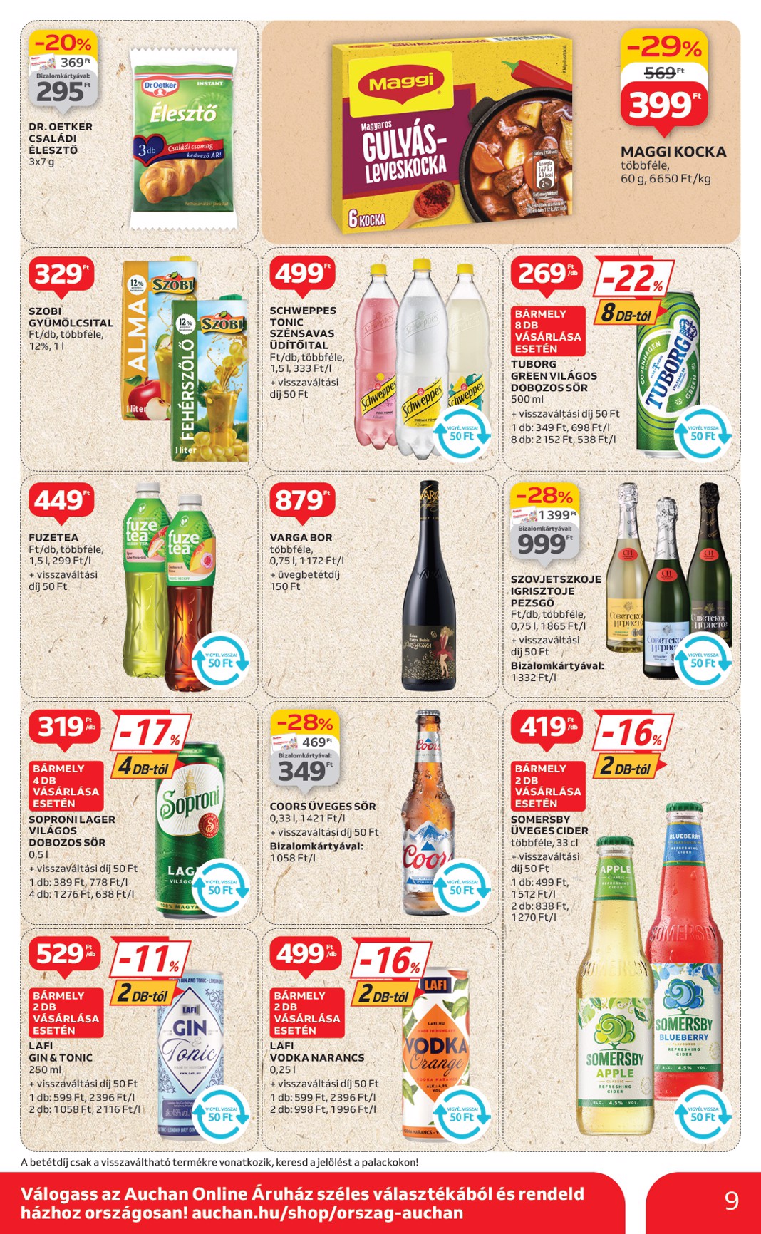 auchan - Auchan szupermarket akciós újság, érvényes 06.19. - 06.25. - page: 9