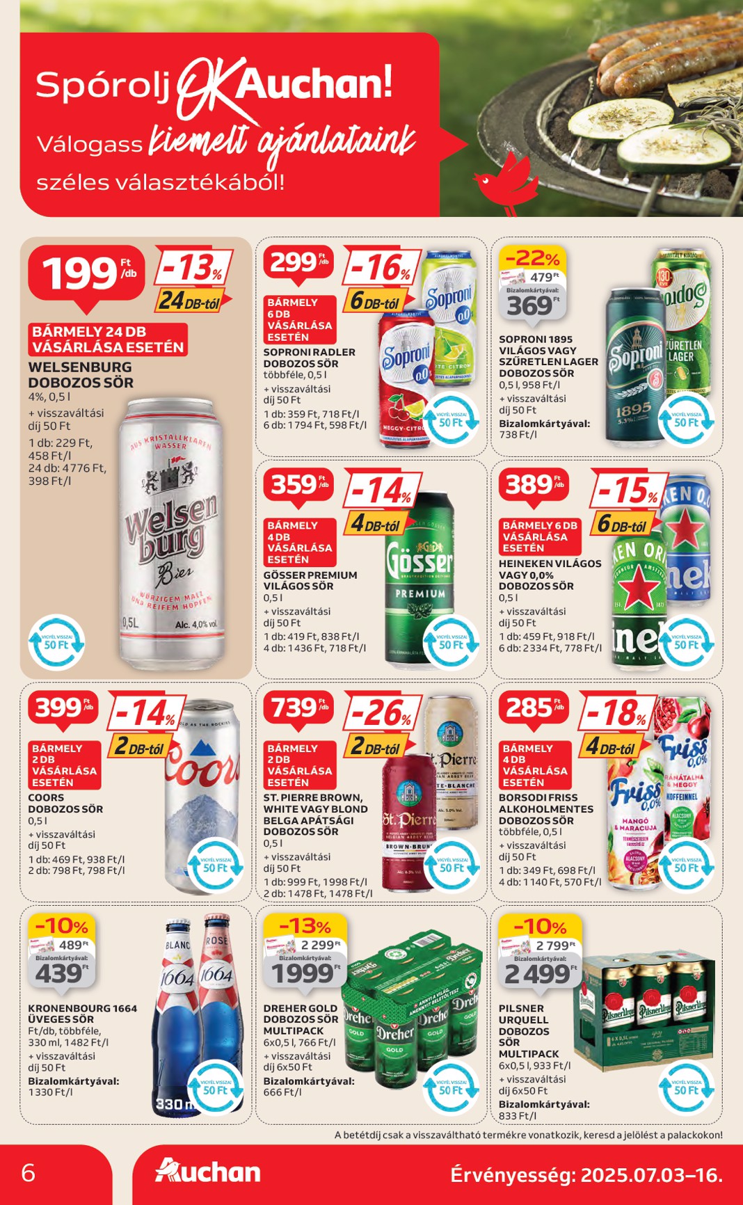 auchan - Auchan Hipermarket akciós újság, érvényes 07.03. - 07.09. - page: 6 auchan - Auchan Hipermarket akciós újság, érvényes 07.03. - 07.09. - page: 6