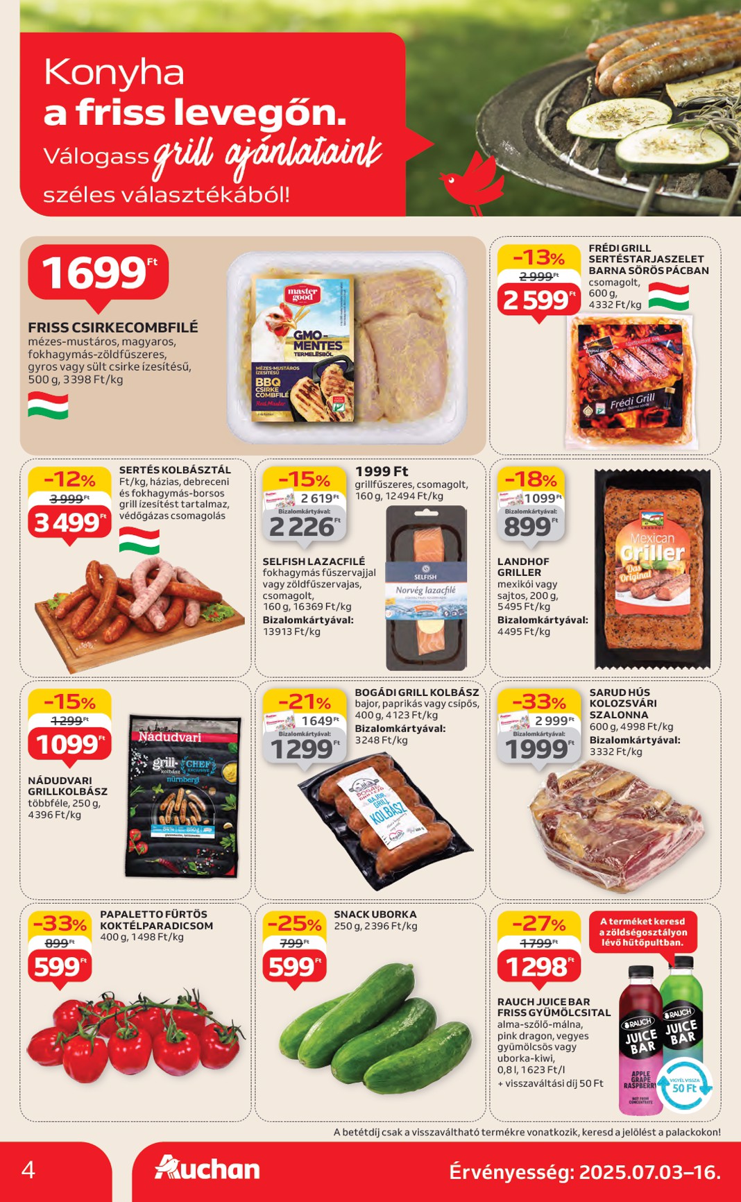 auchan - Auchan Hipermarket akciós újság, érvényes 07.03. - 07.09. - page: 4 auchan - Auchan Hipermarket akciós újság, érvényes 07.03. - 07.09. - page: 4