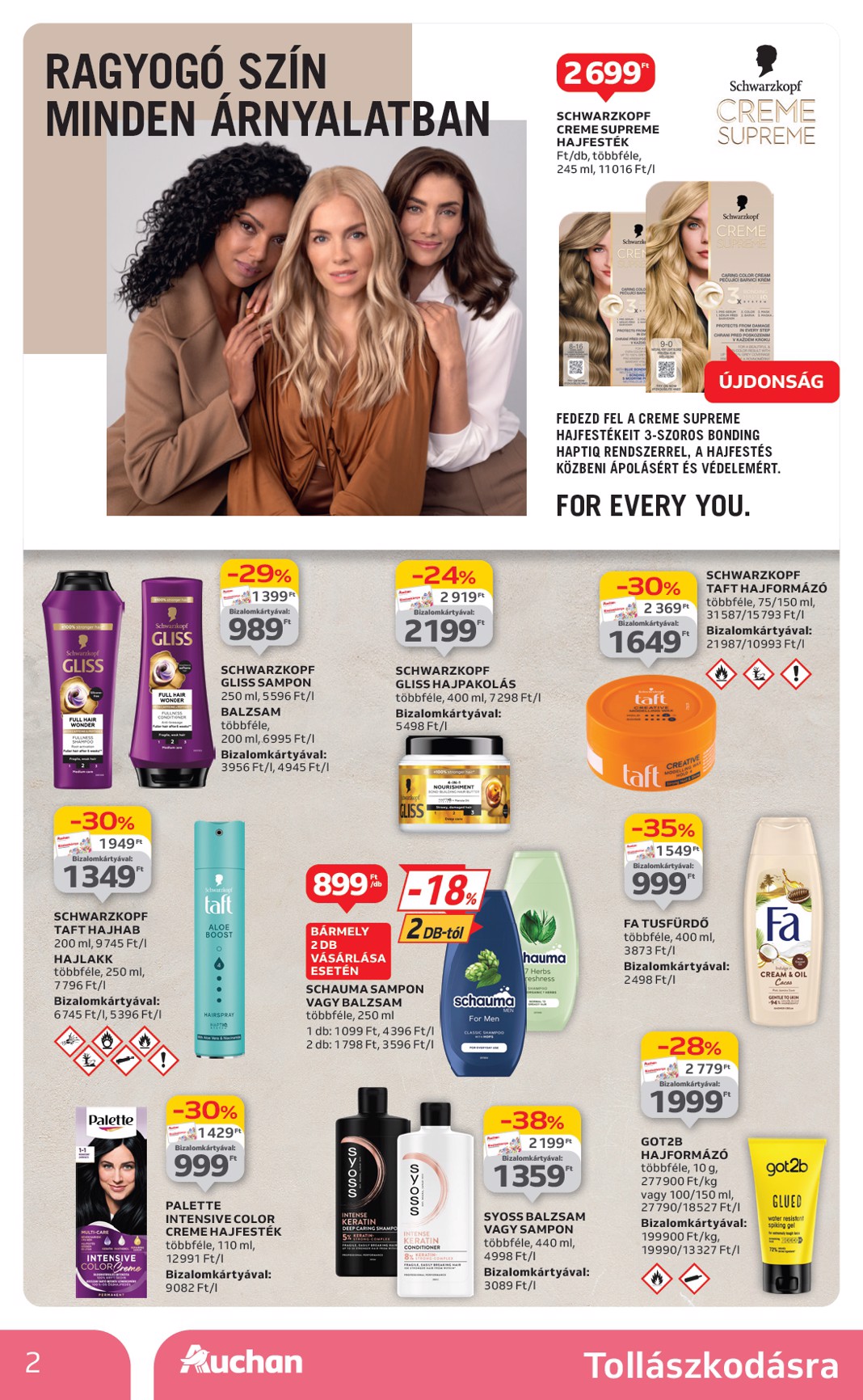 auchan - Auchan Hipermarket - Szépség ápolás és elektronikai ajánlataink akciós újság, érvényes 07.03. - 07.16. - page: 2