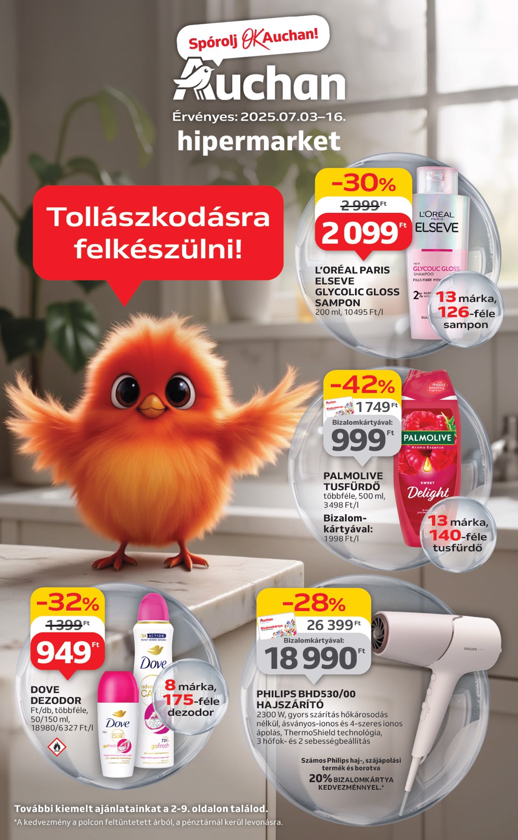 auchan - Auchan Hipermarket - Szépség ápolás és elektronikai ajánlataink akciós újság, érvényes 07.03. - 07.16. - page: 1