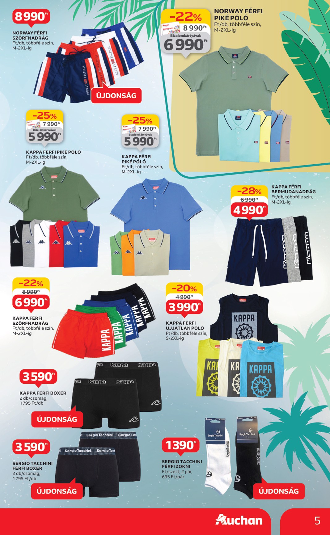 auchan - Auchan Hipermarket- Ruházati ajánlataink akciós újság, érvényes 07.03. - 07.30. - page: 5
