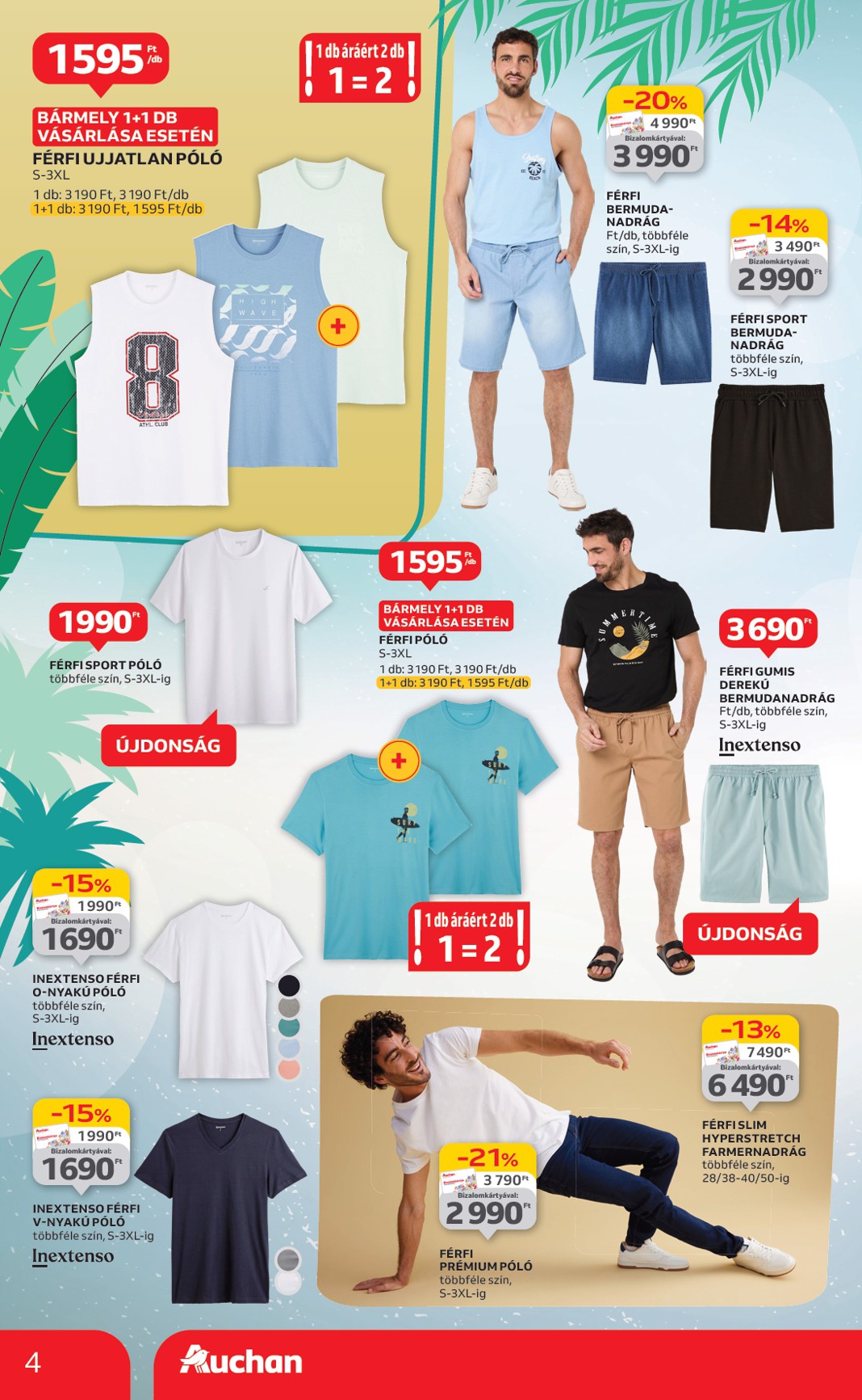 auchan - Auchan Hipermarket- Ruházati ajánlataink akciós újság, érvényes 07.03. - 07.30. - page: 4