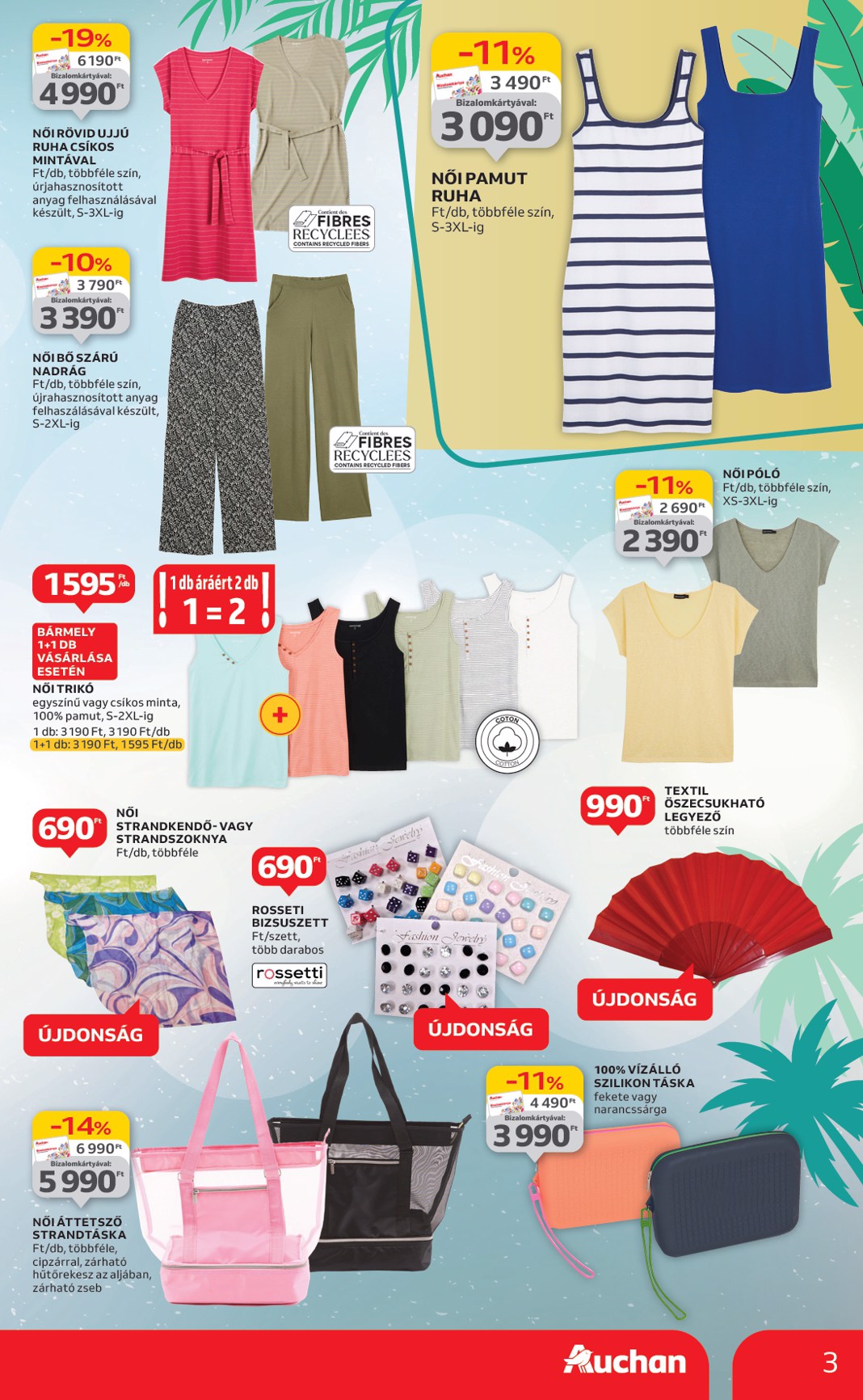auchan - Auchan Hipermarket- Ruházati ajánlataink akciós újság, érvényes 07.03. - 07.30. - page: 3